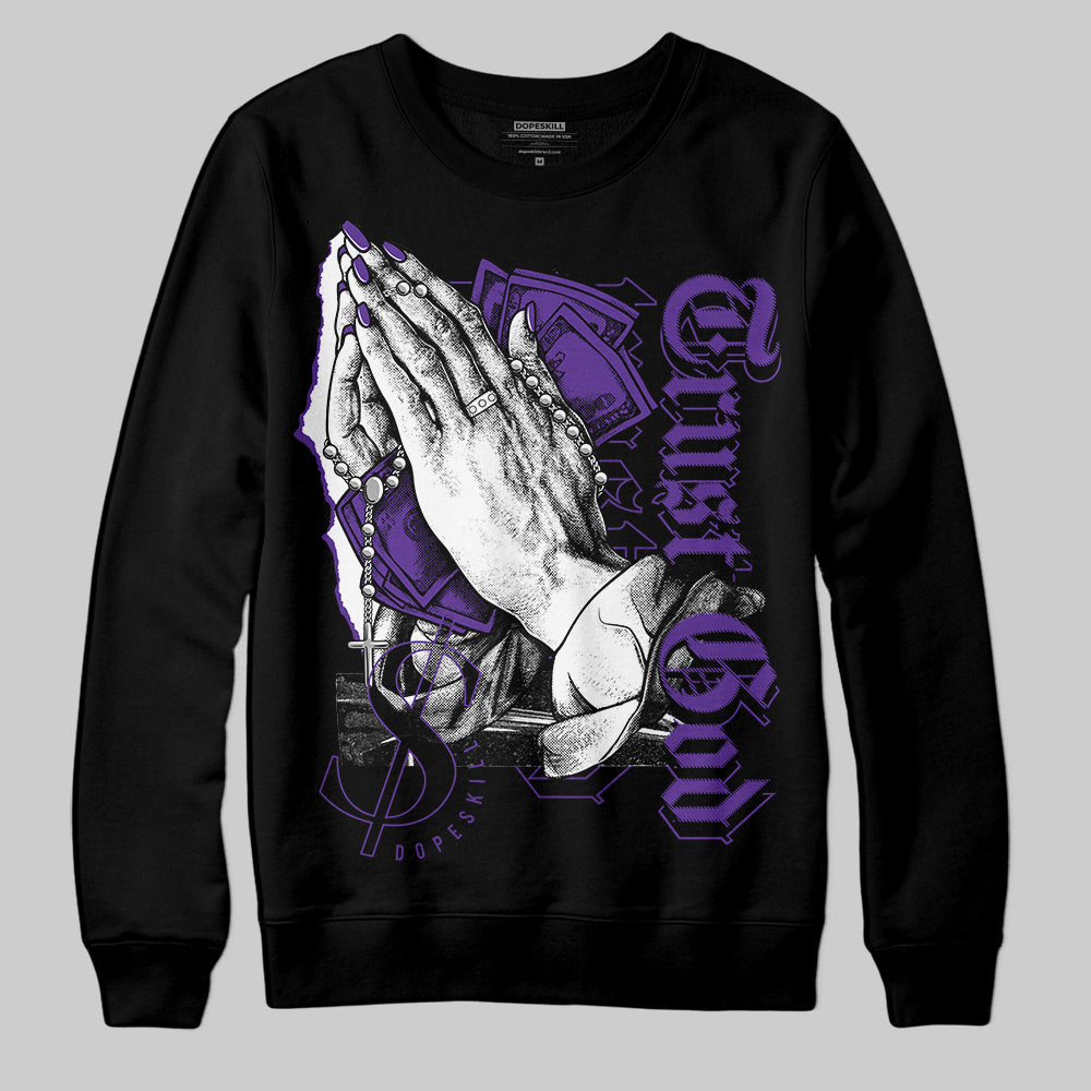 PURPLE Collection superstreetwear Sweatshirt Trust God Graphic