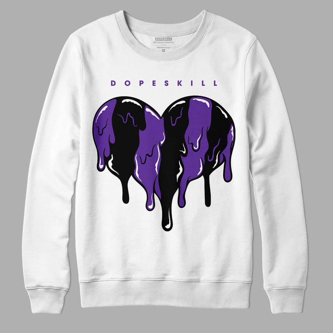 PURPLE Collection superstreetwear Sweatshirt Slime Drip Heart Graphic