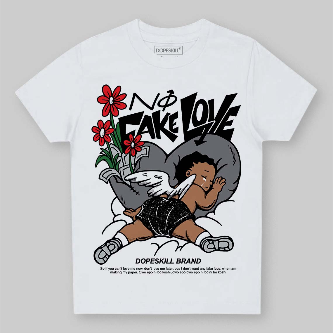 Fear 4s superstreetwear Toddler Kids T-shirt No Fake Love Graphic