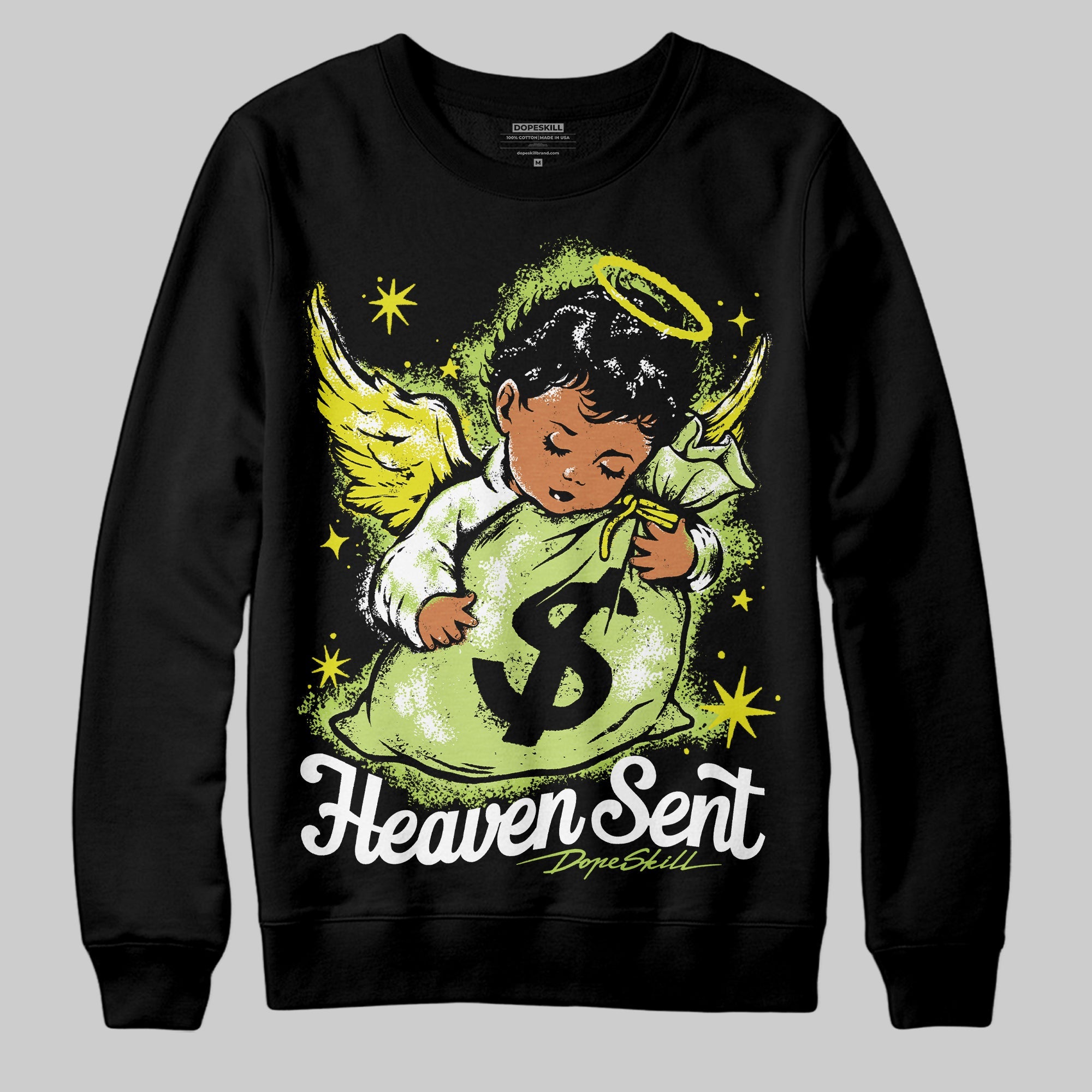 Bright Cactus 13s superstreetwear Sweatshirt Heaven Sent Graphic