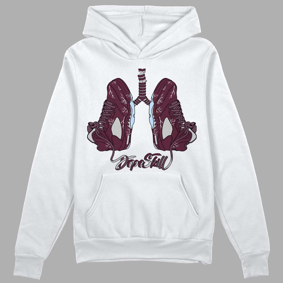 Burgundy 5s superstreetwear Hoodie Sweatshirt Breathe Graphic