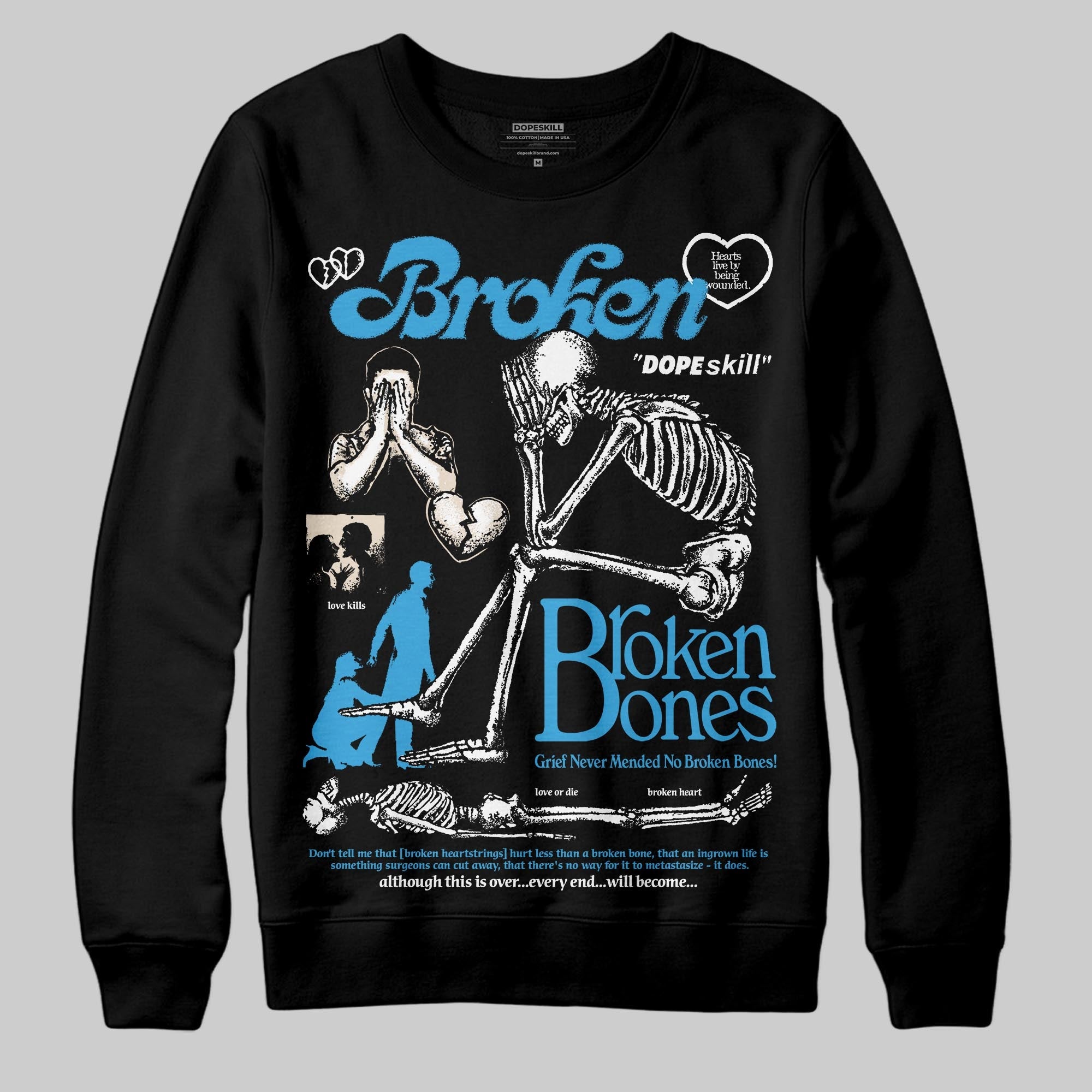 UNC Reimagined 1s superstreetwear Sweatshirt Broken Bones Graphic