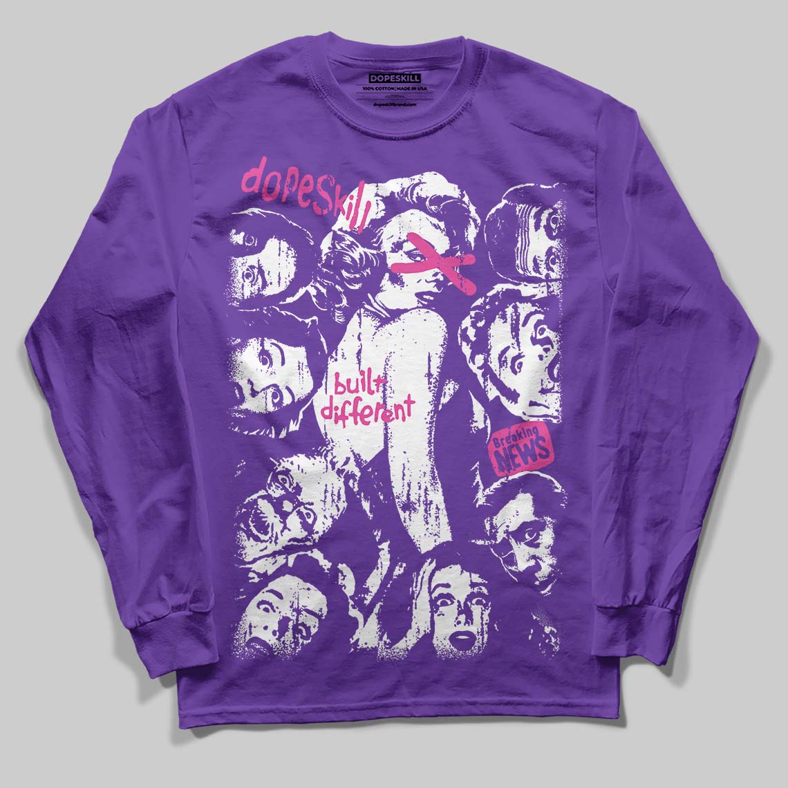 PURPLE Collection superstreetwear Long Sleeve T-Shirt Built Different Graphic