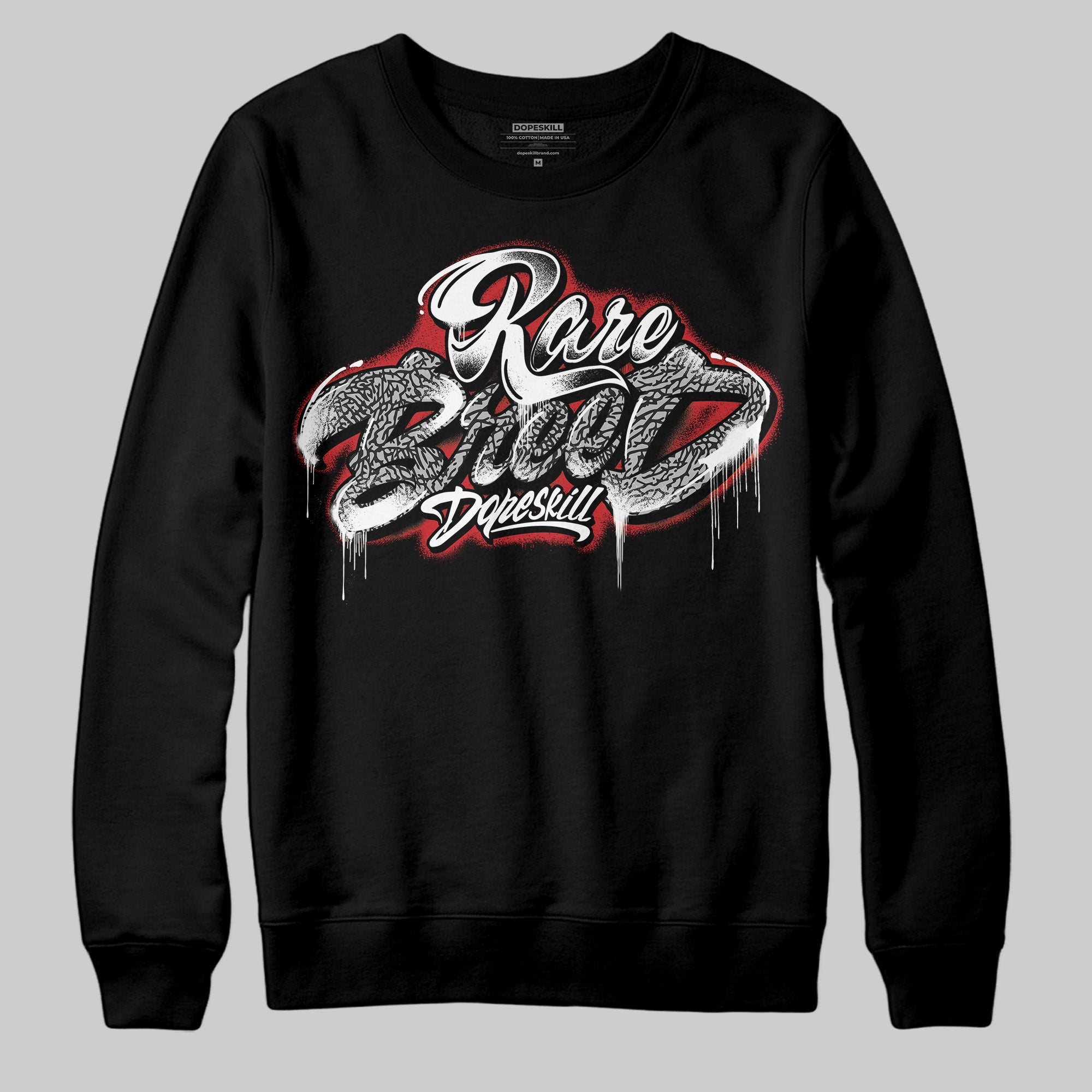 Black Cement 3s superstreetwear Sweatshirt Rare Breed Type Graphic