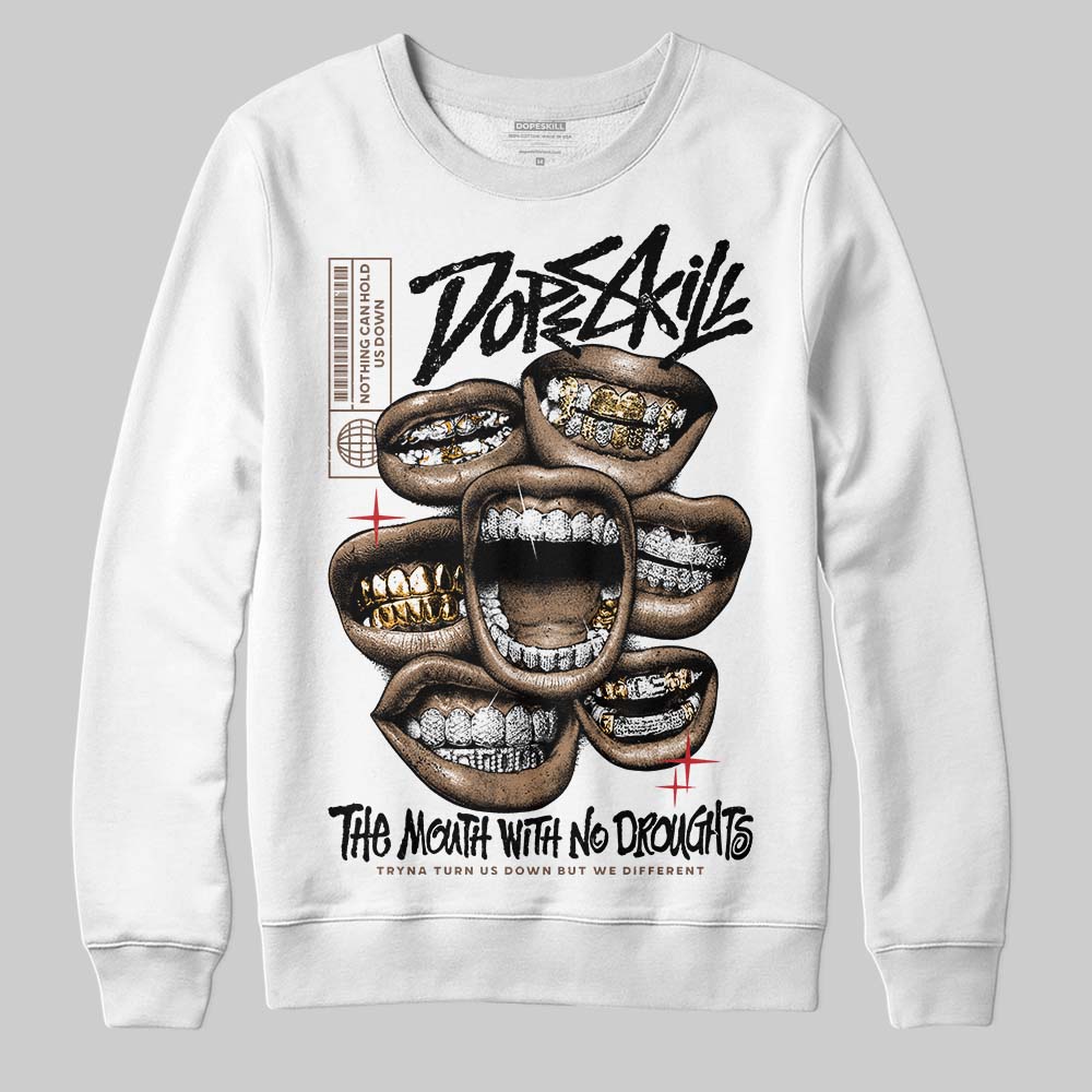 Olive 9s superstreetwear Sweatshirt The Mouth With No Droughts Graphic