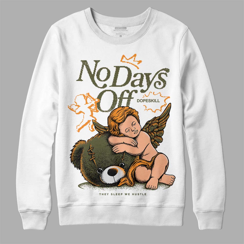 Olive 5s superstreetwear Sweatshirt New No Days Off Graphic