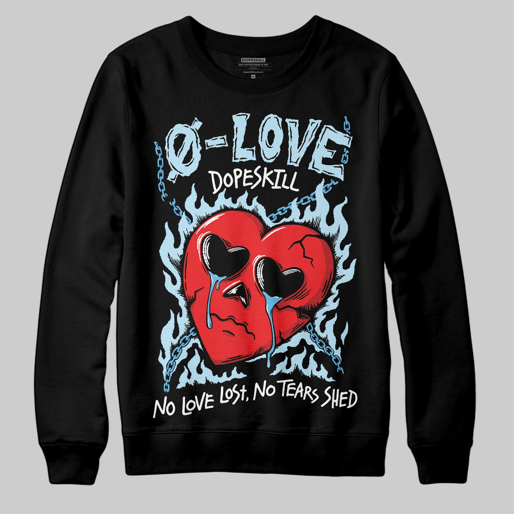 Legend Blue 11s superstreetwear Sweatshirt Crying Heart Graphic