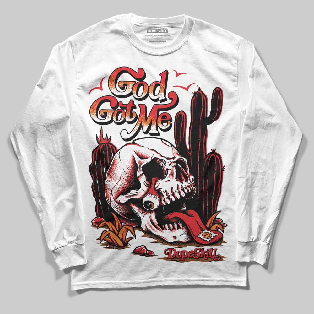 Red Cement 4S superstreetwear Long Sleeve T-Shirt God Got Me Graphic