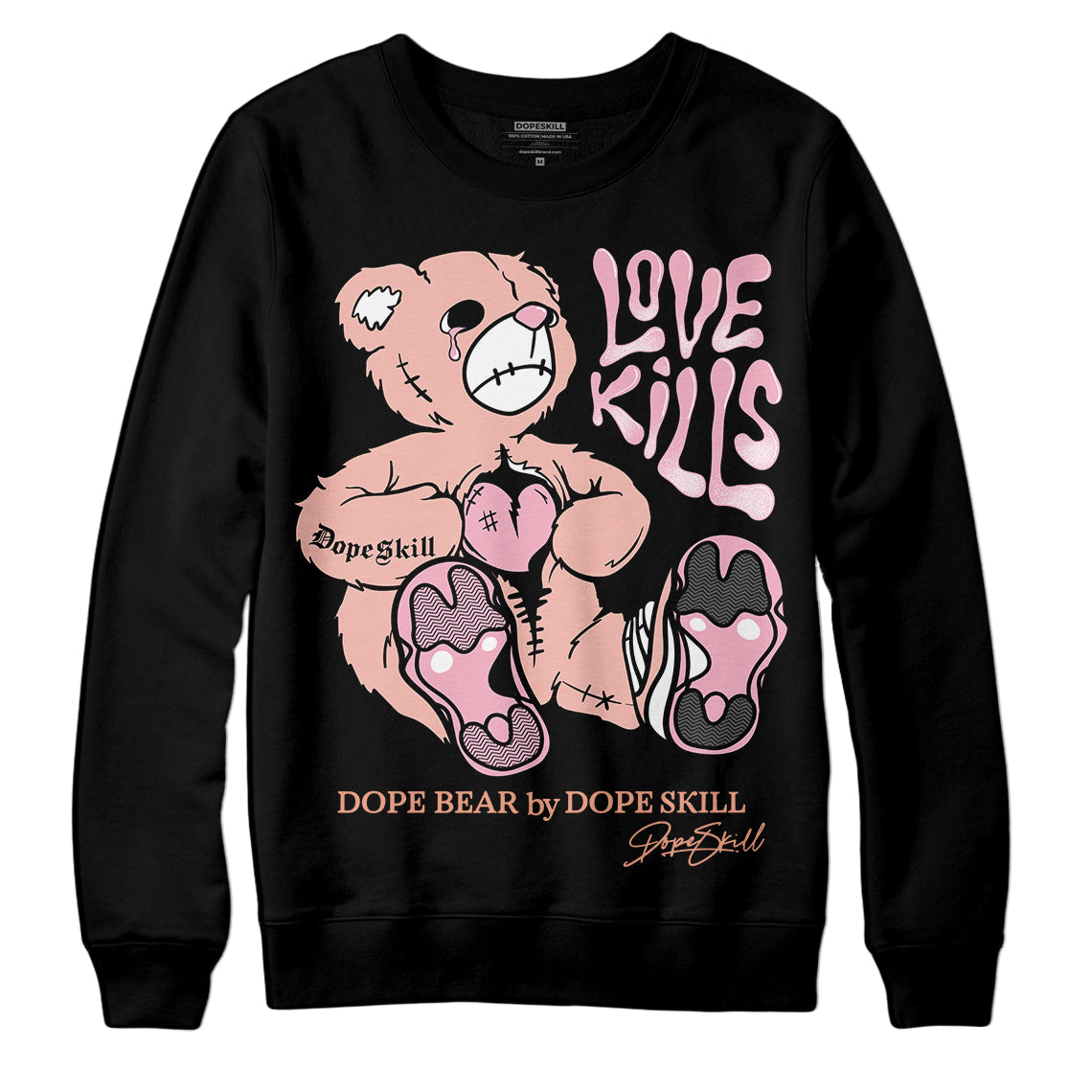 Legend Pink 11s superstreetwear Sweatshirt Love Kills Graphic