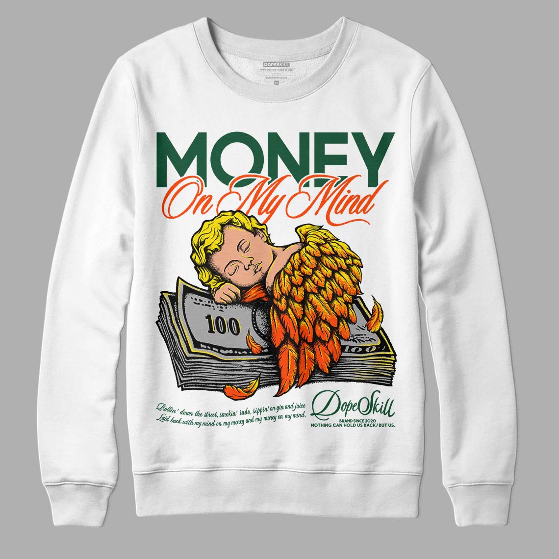 Dunk Low Team Dark Green Orange superstreetwear Sweatshirt MOMM Graphic