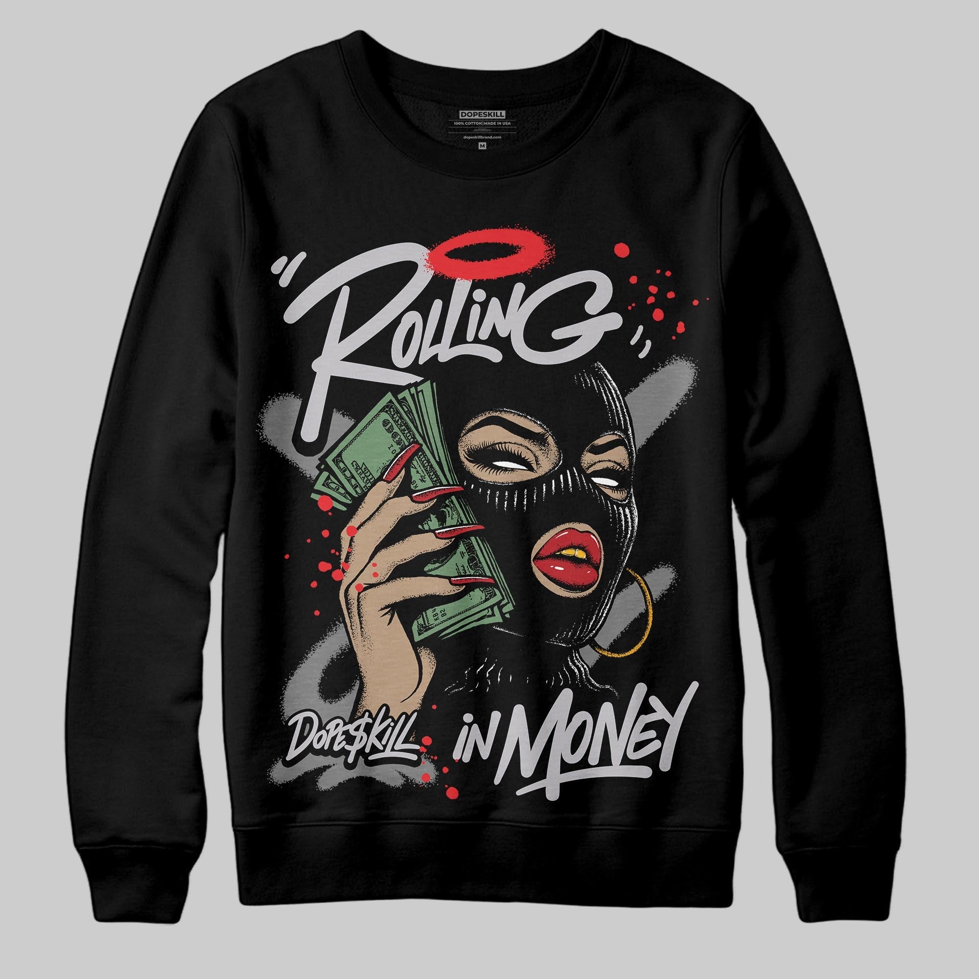 Grey Collection superstreetwear Sweatshirt Rolling in Money Graphic