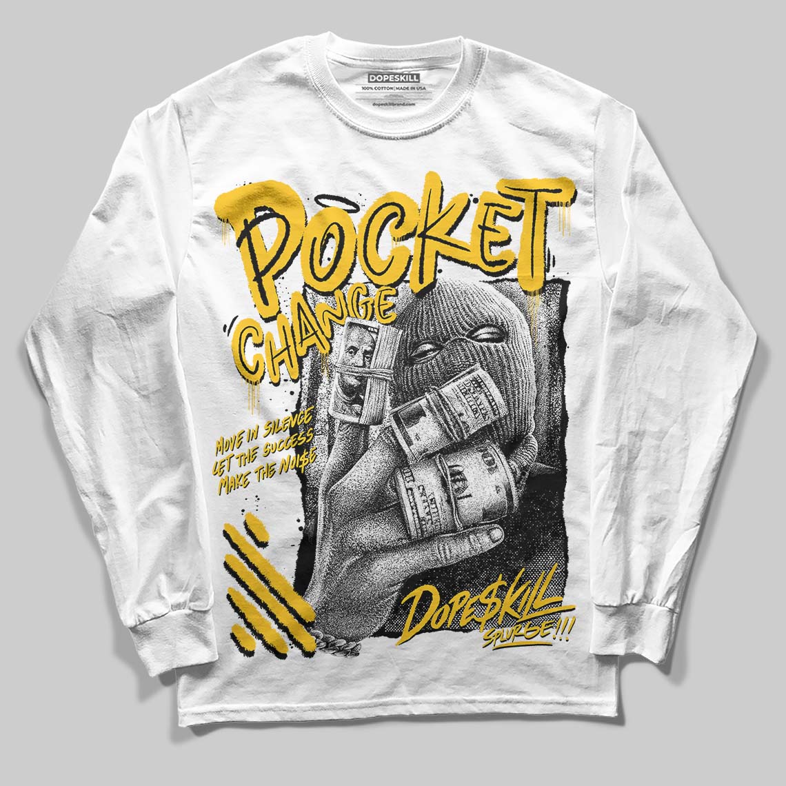 Yellow Collection superstreetwear Long Sleeve T-Shirt Pocket Change Graphic