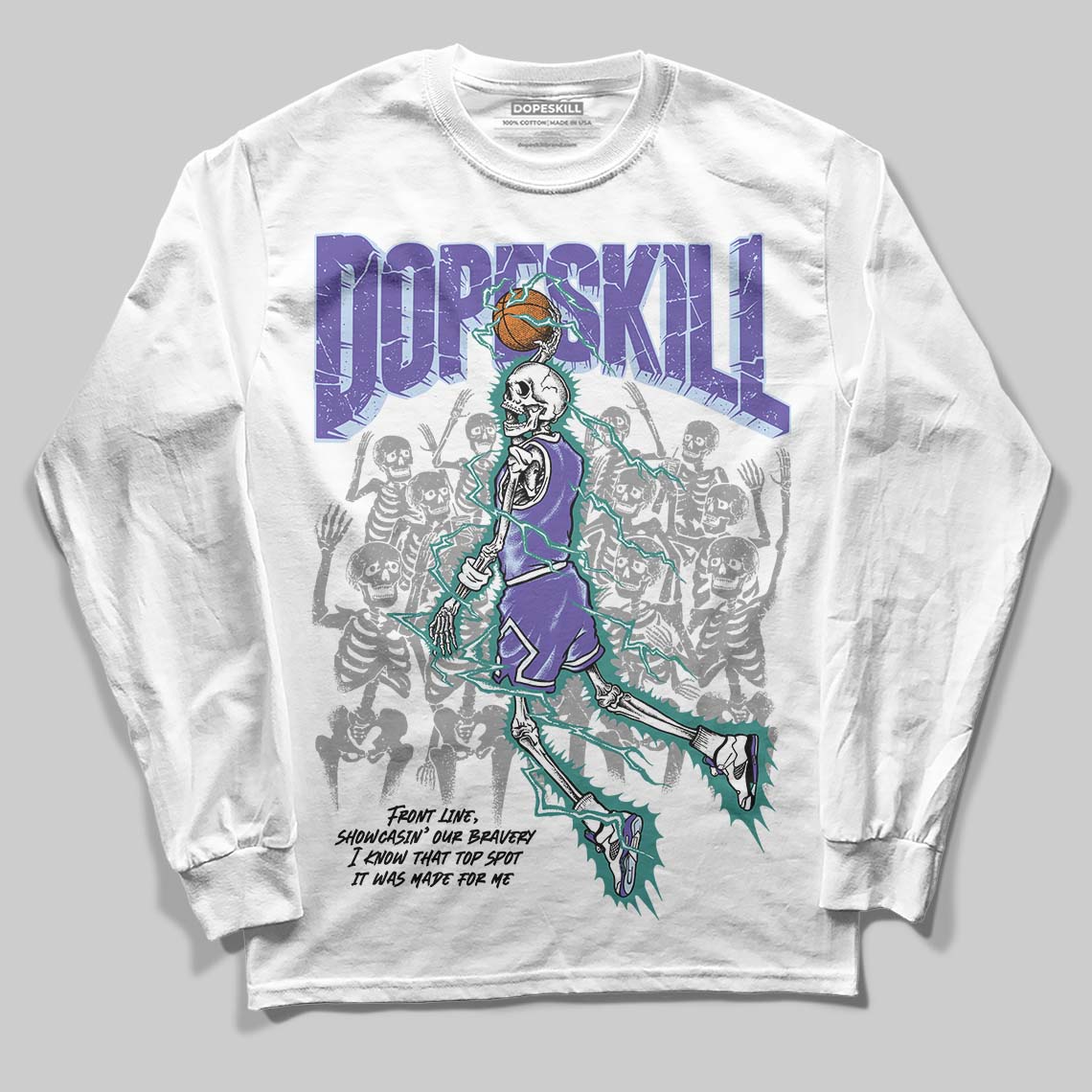 Grape 5s superstreetwear Long Sleeve T-Shirt Thunder Dunk Graphic