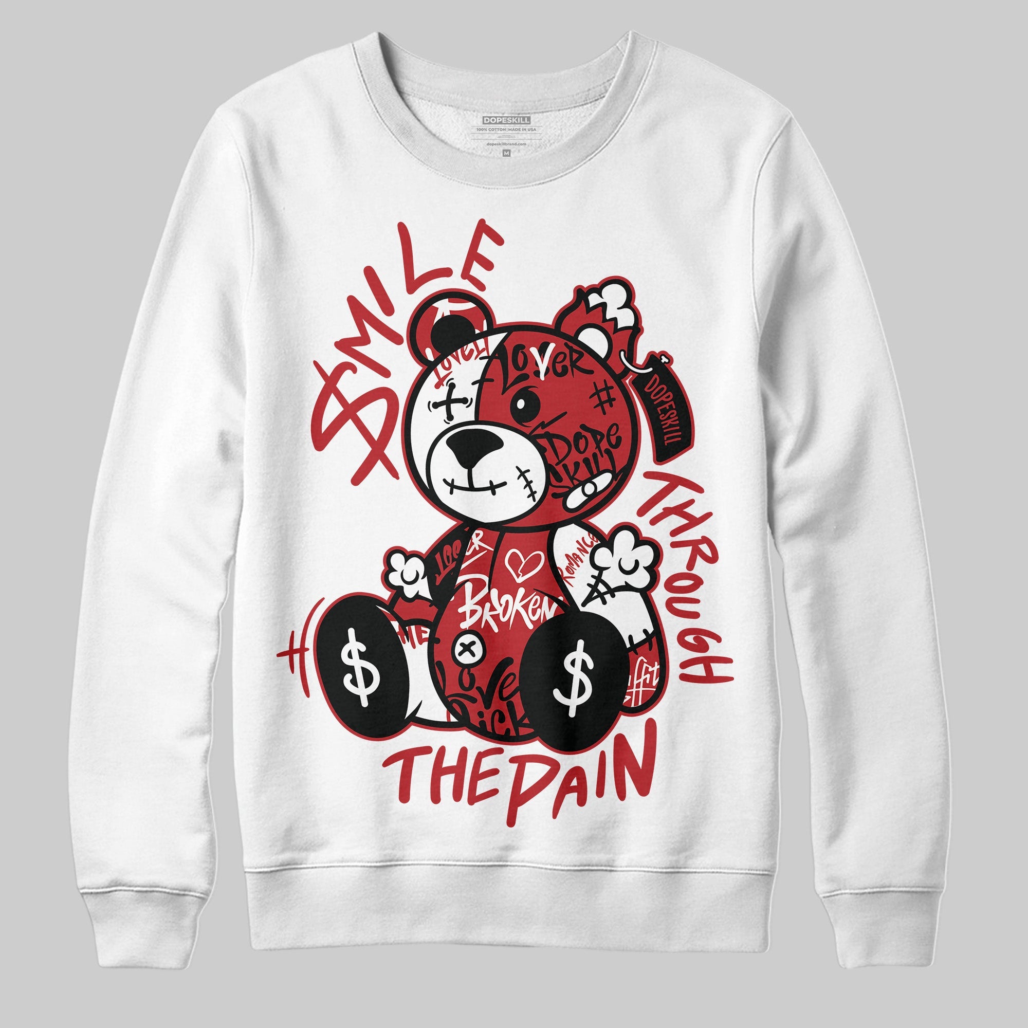 Black Toe Reimagined 1s superstreetwear Sweatshirt Smile Through The Pain Graphic