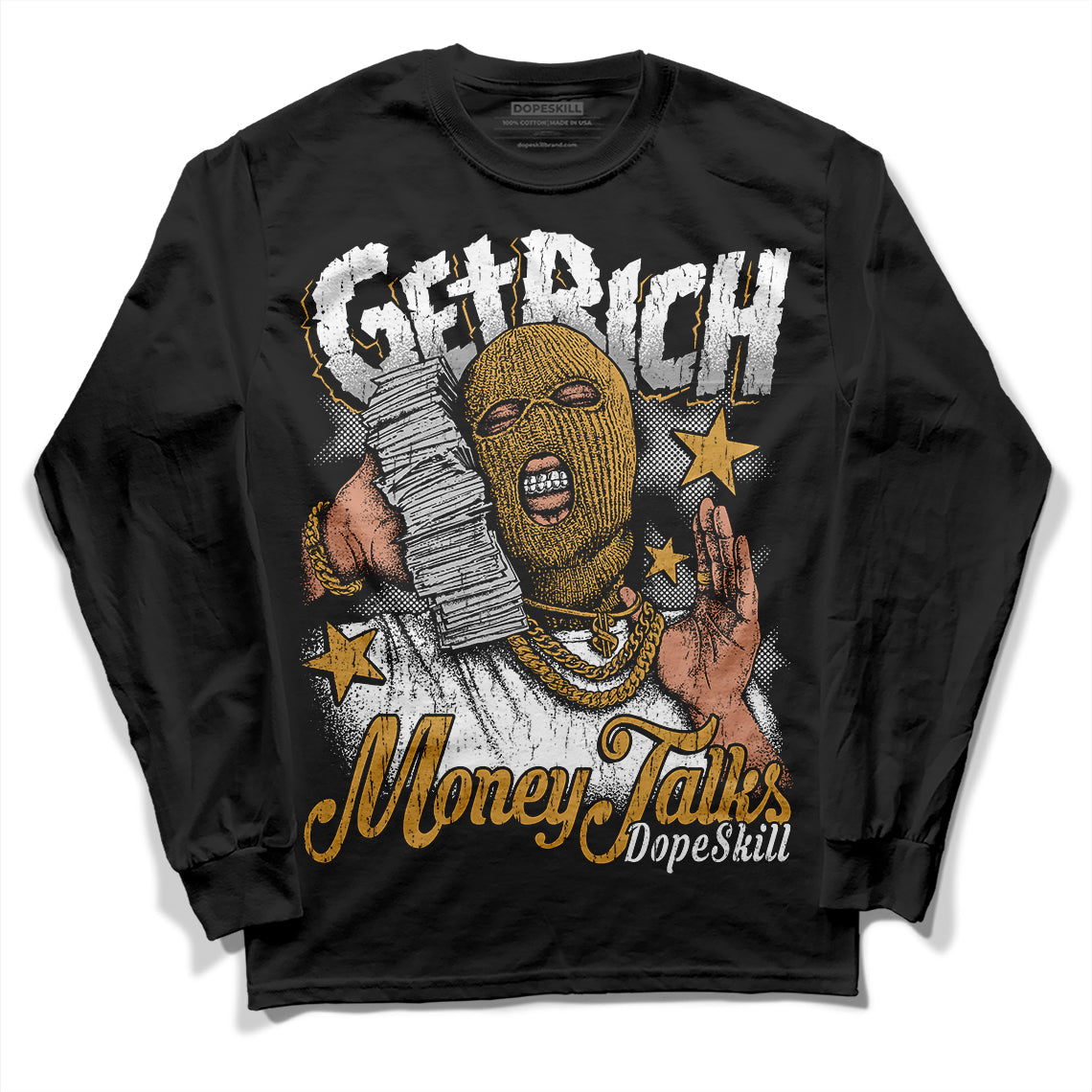 Gratitude 11s superstreetwear Long Sleeve T-Shirt Get Rich Graphic