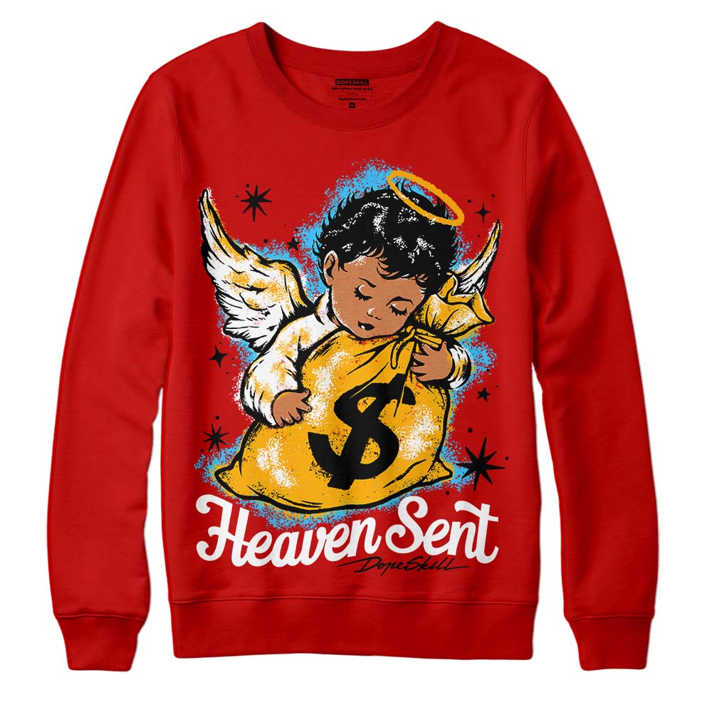 Red Collection superstreetwear Red Sweatshirt Heaven Sent Graphic