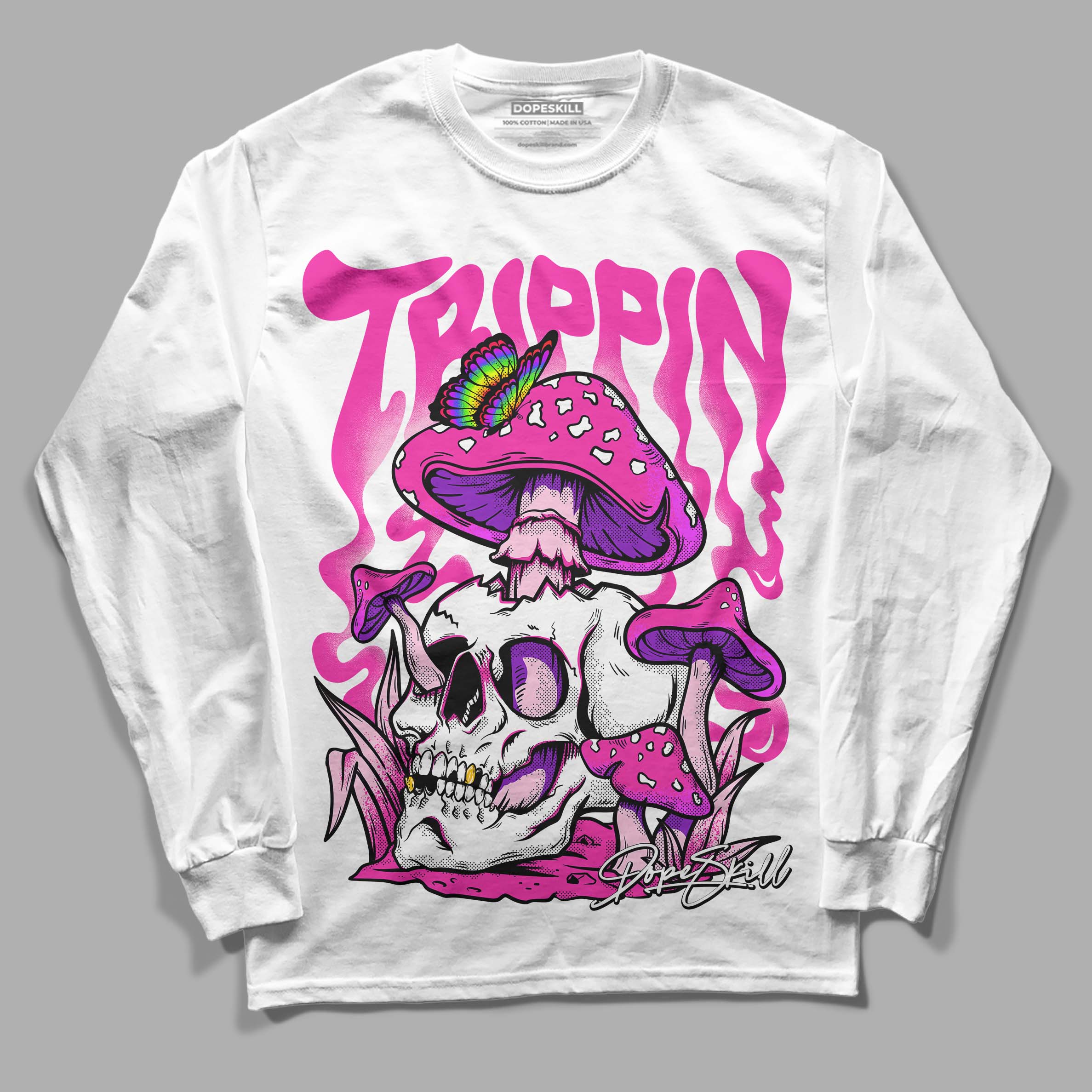 Pink Collection superstreetwear Long Sleeve T-Shirt Trippin Graphic