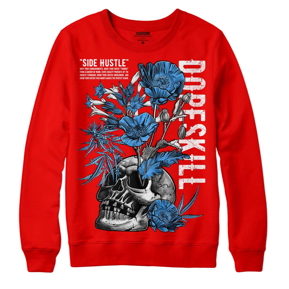 Cherry 11s superstreetwear Varsity Red Sweatshirt Side Hustle Graphic