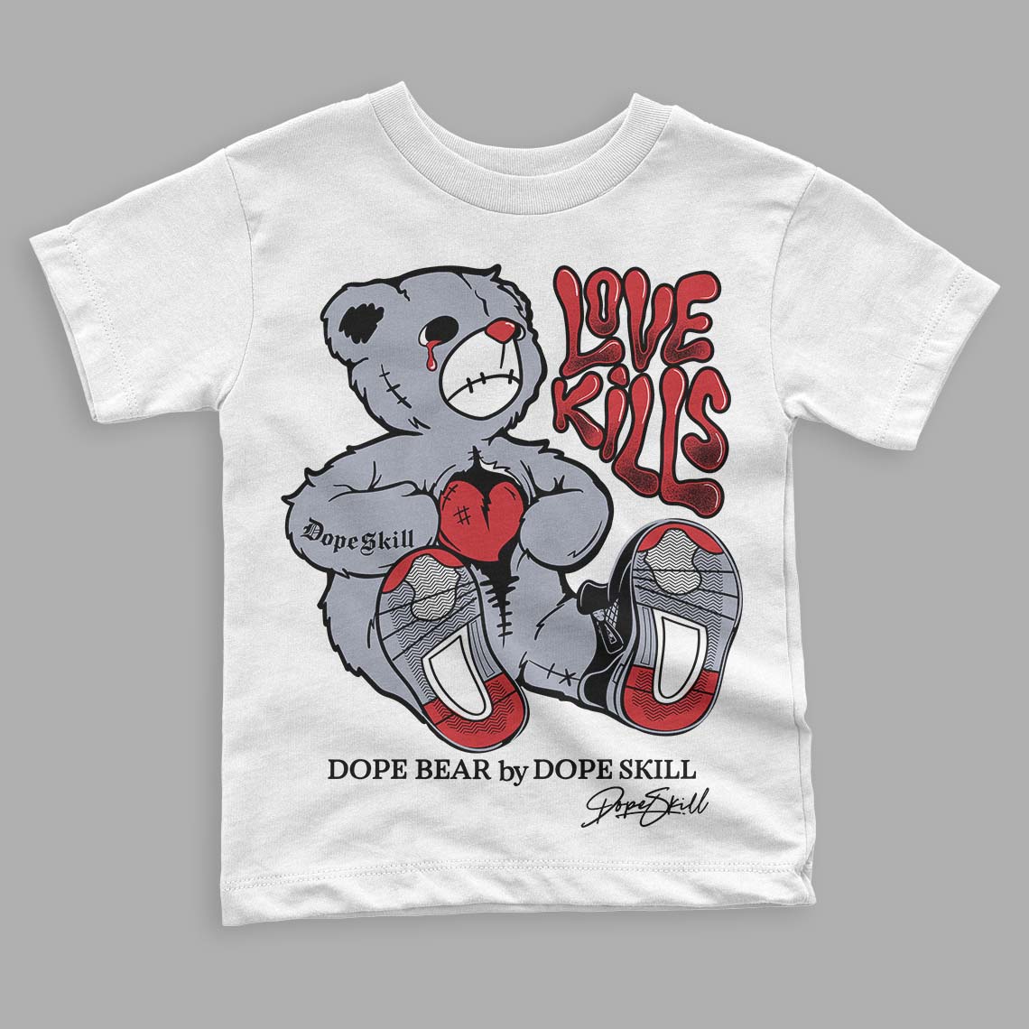 Bred Reimagined 4s superstreetwear Toddler Kids T-shirt Love Kills Graphic