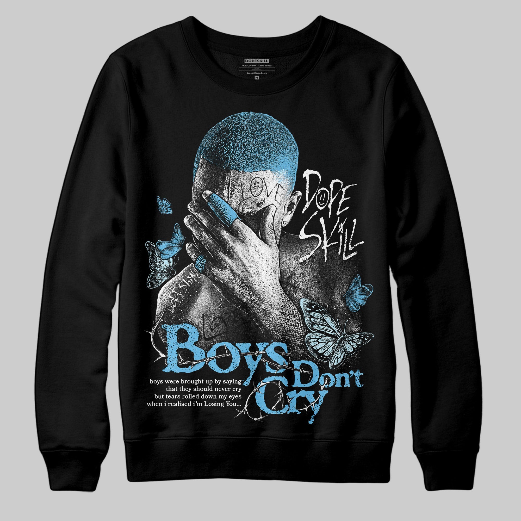 Legend Blue 11s superstreetwear Sweatshirt Boys Don't Cry Graphic