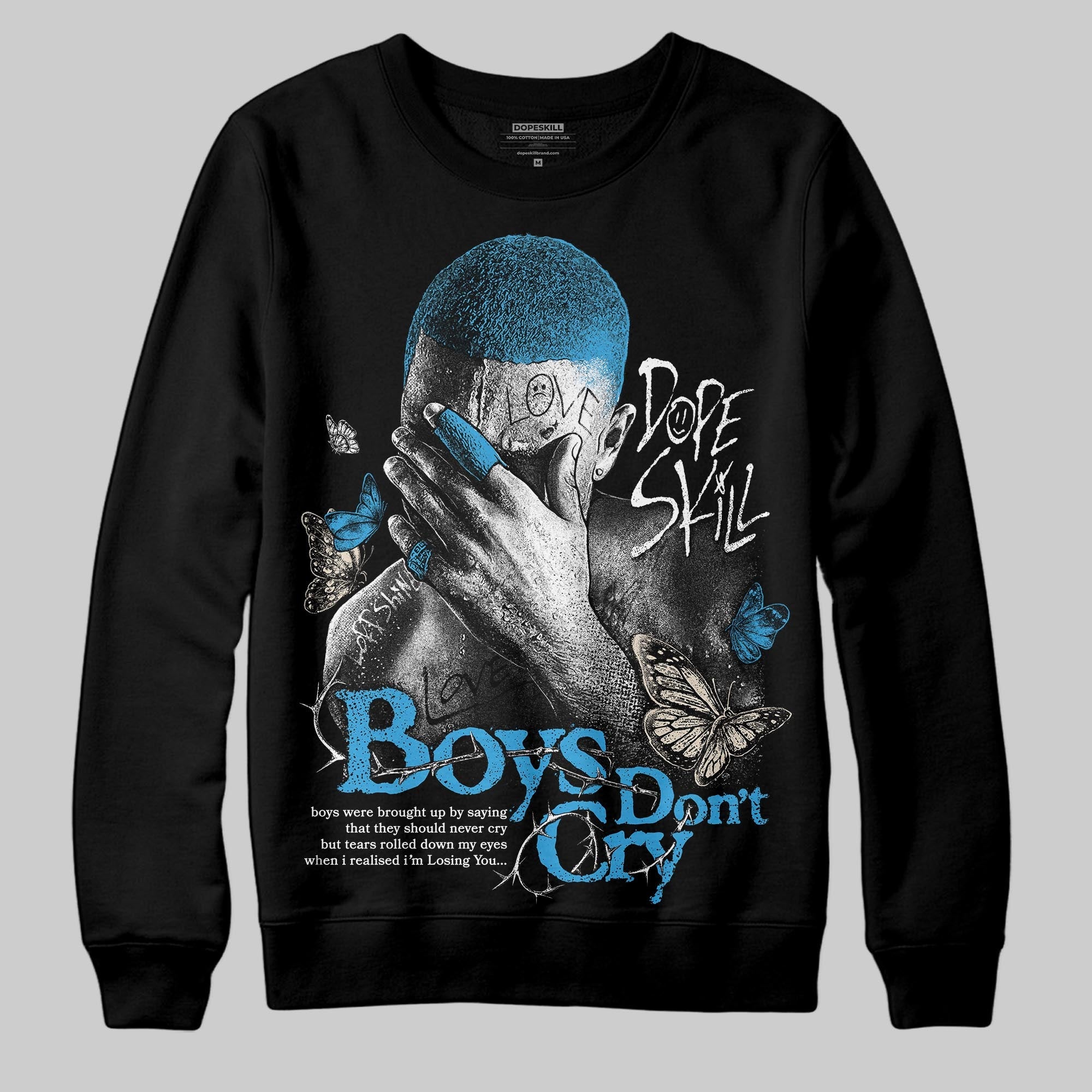UNC Reimagined 1s superstreetwear Sweatshirt Boys Don't Cry Graphic