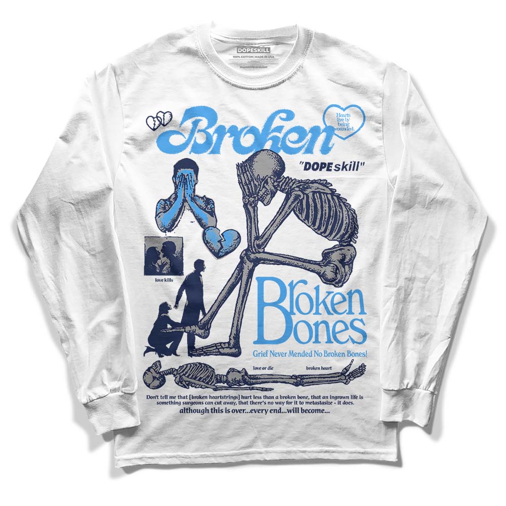 AJ Spizike White Obsidian superstreetwear Long Sleeve T-Shirt Broken Bones Graphic