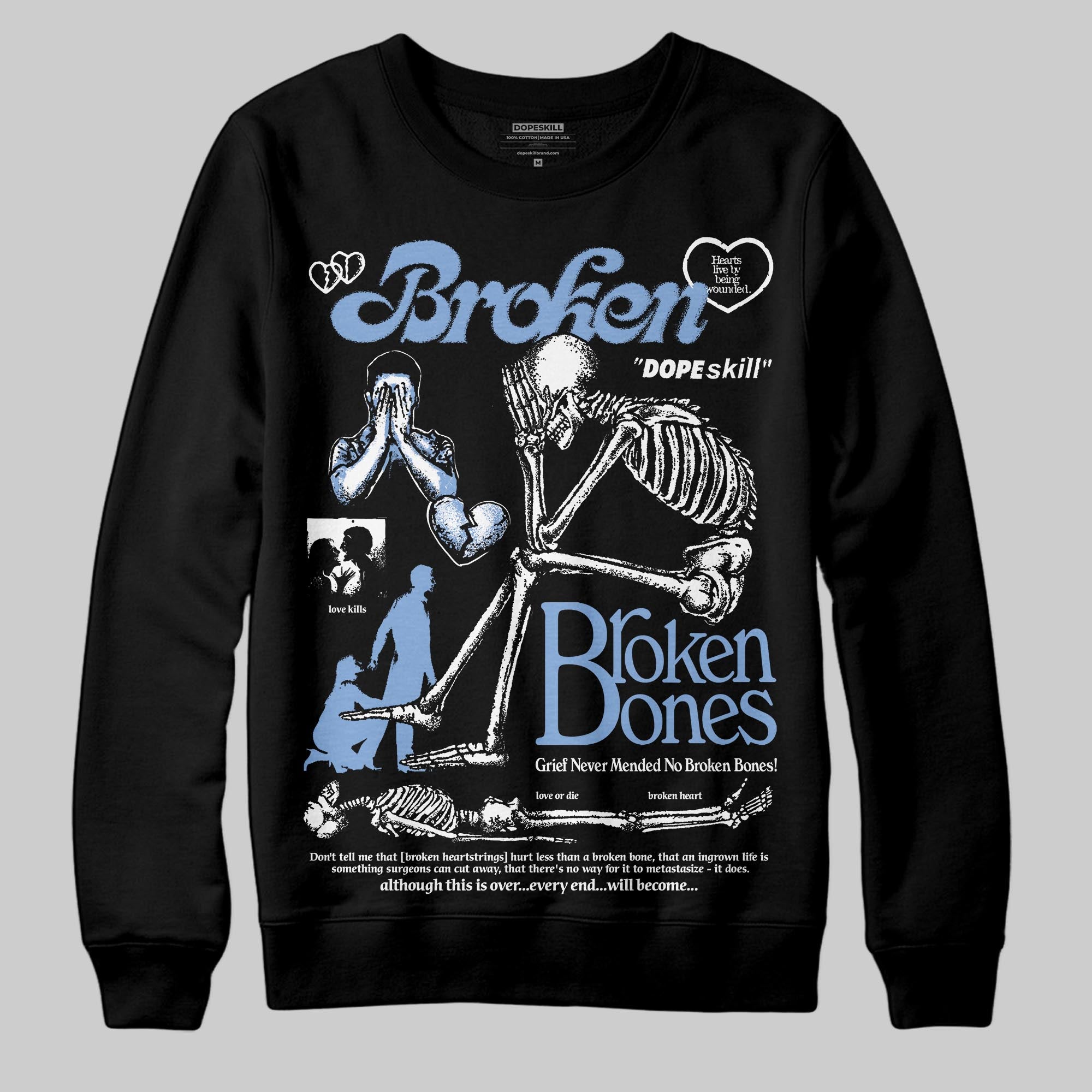 Forget Me Not 4s superstreetwear Sweatshirt Broken Bones Graphic