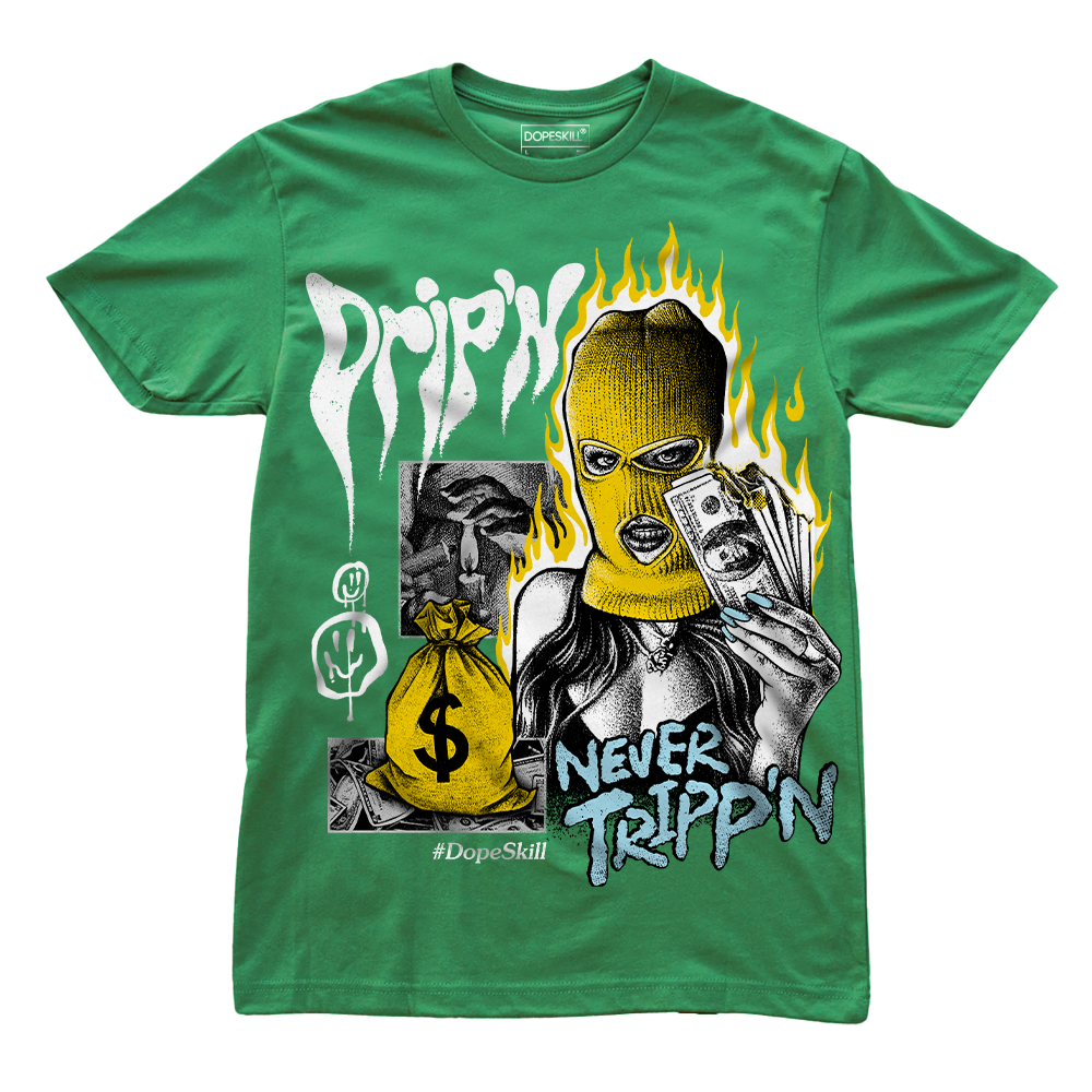 Lucky Green 5s superstreetwear Green T-shirt Drip'n Never Tripp'n Graphic