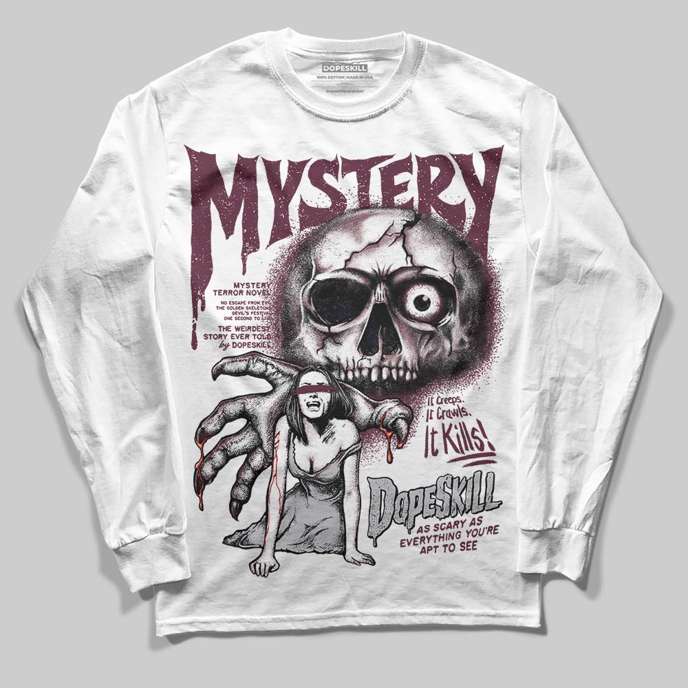 Burgundy 5s superstreetwear Long Sleeve T-Shirt Mystery Ghostly Grasp Graphic