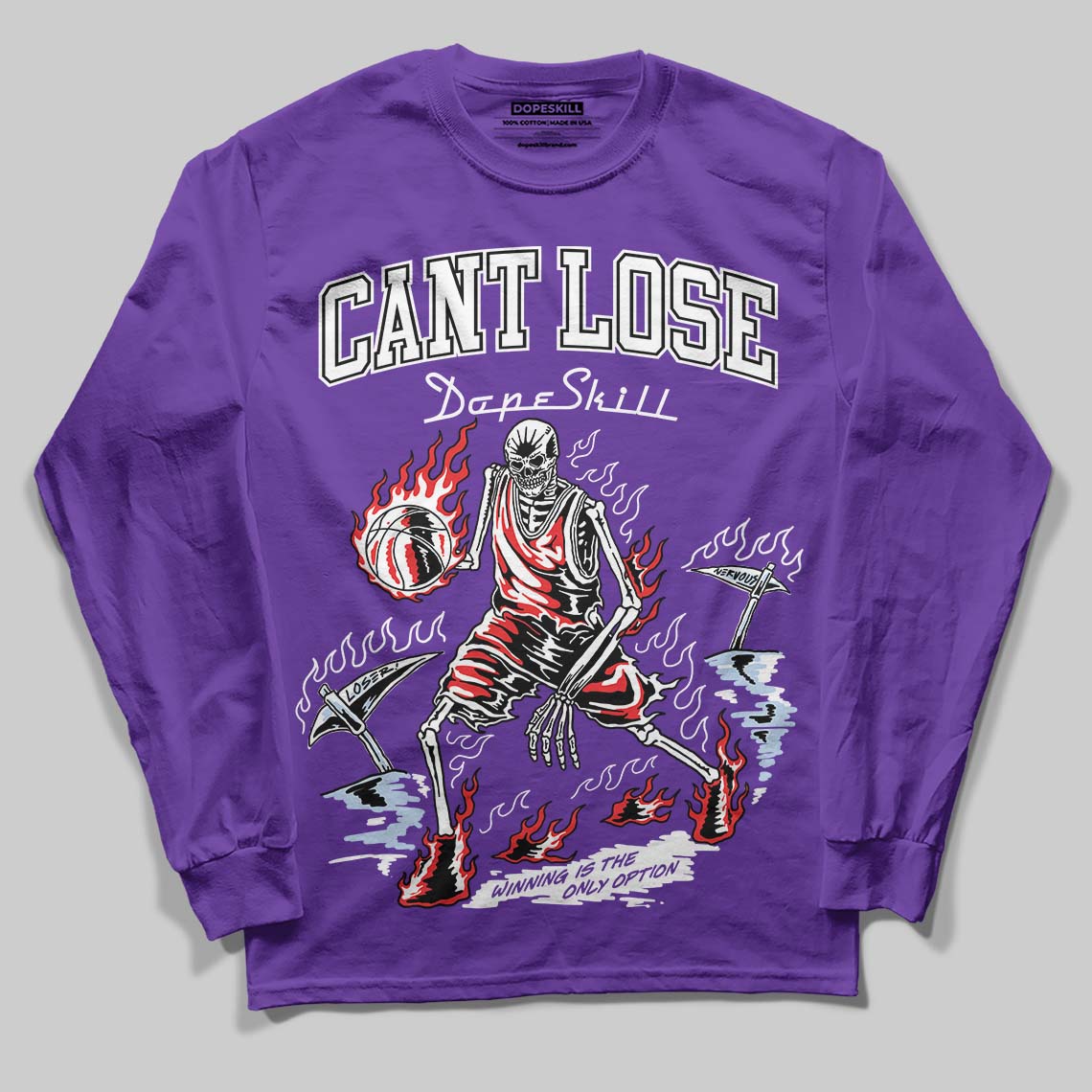 Grape 5s superstreetwear Long Sleeve T-Shirt Cant Lose Graphic