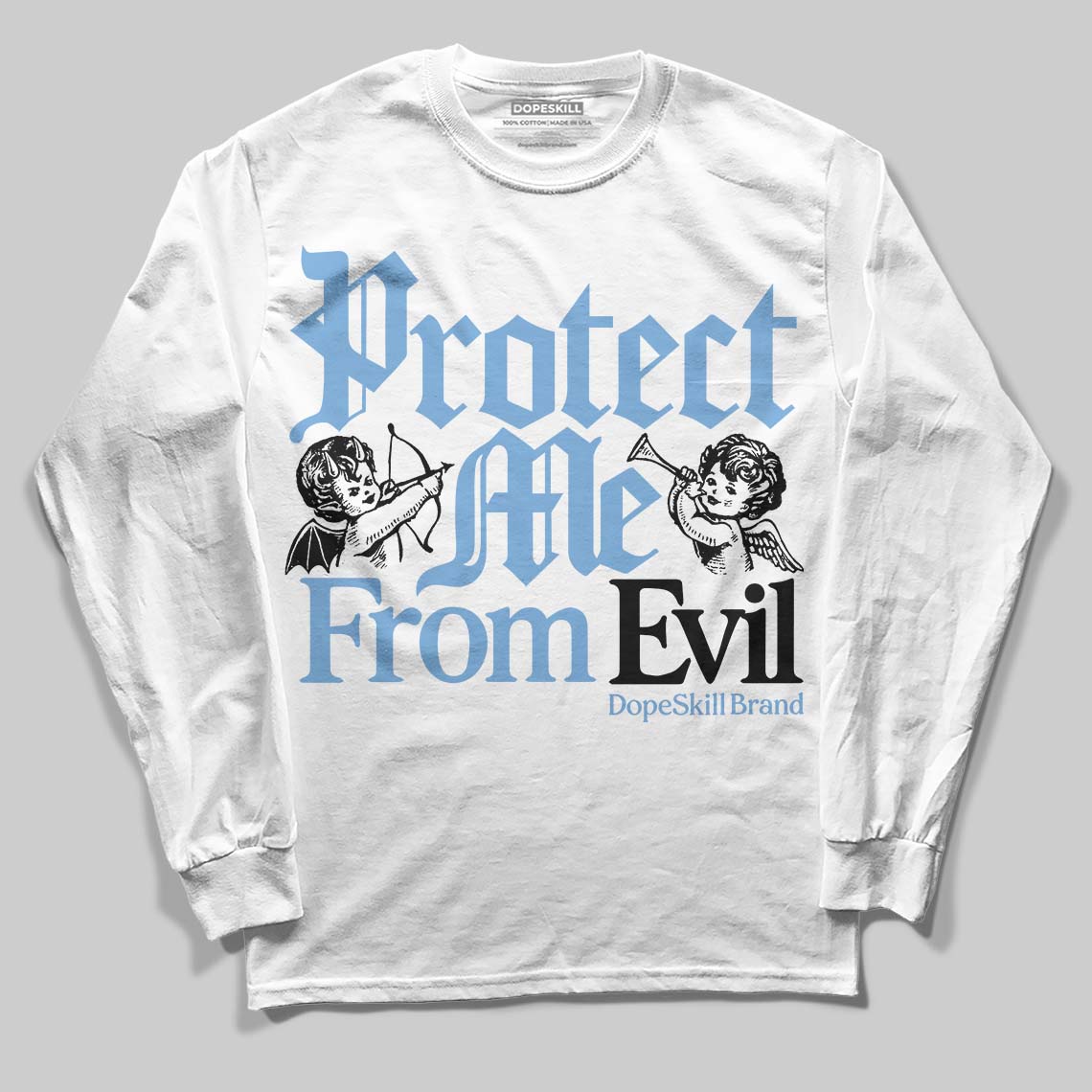 Melo 12s superstreetwear Long Sleeve T-Shirt Protect Me From Evil Graphic