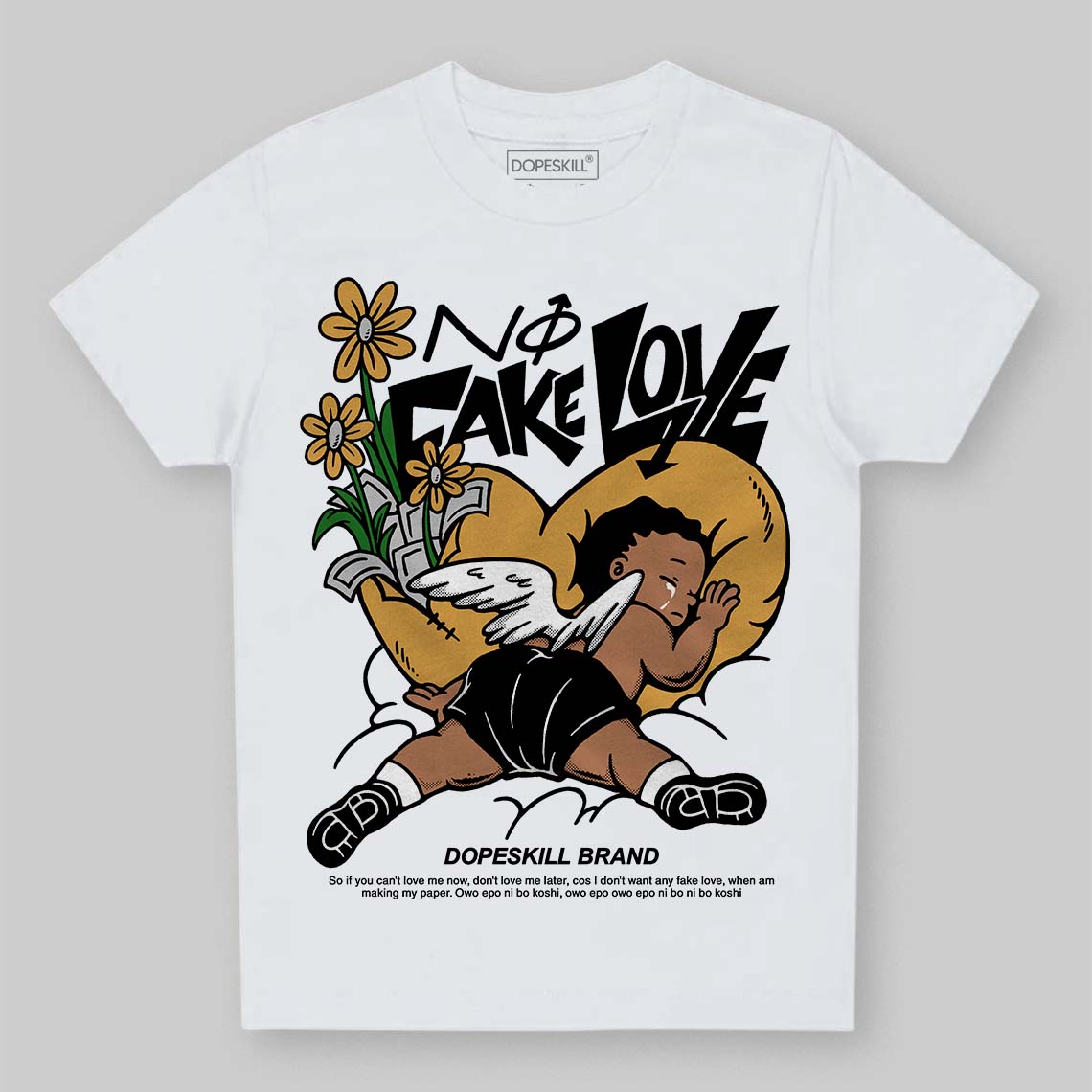 Gratitude 11s superstreetwear Toddler Kids T-shirt No Fake Love Graphic