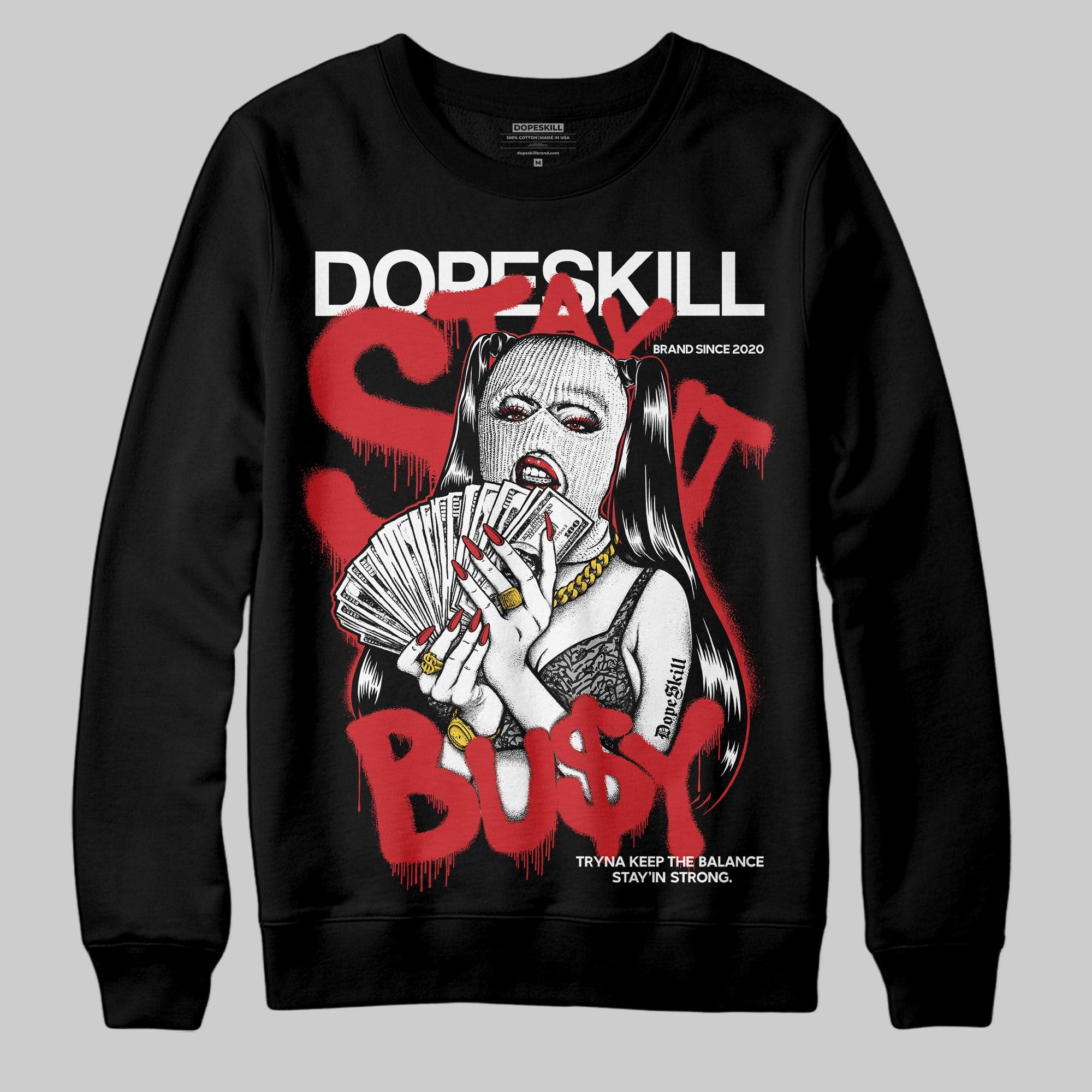Black Cement 3s superstreetwear Sweatshirt Stay It Busy Graphic