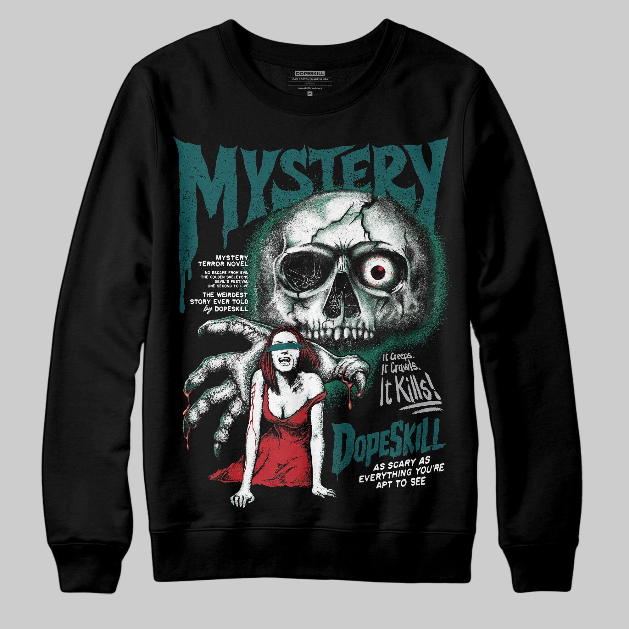 Gel 1130 White Dark Neptune superstreetwear Sweatshirt Mystery Ghostly Grasp Graphic
