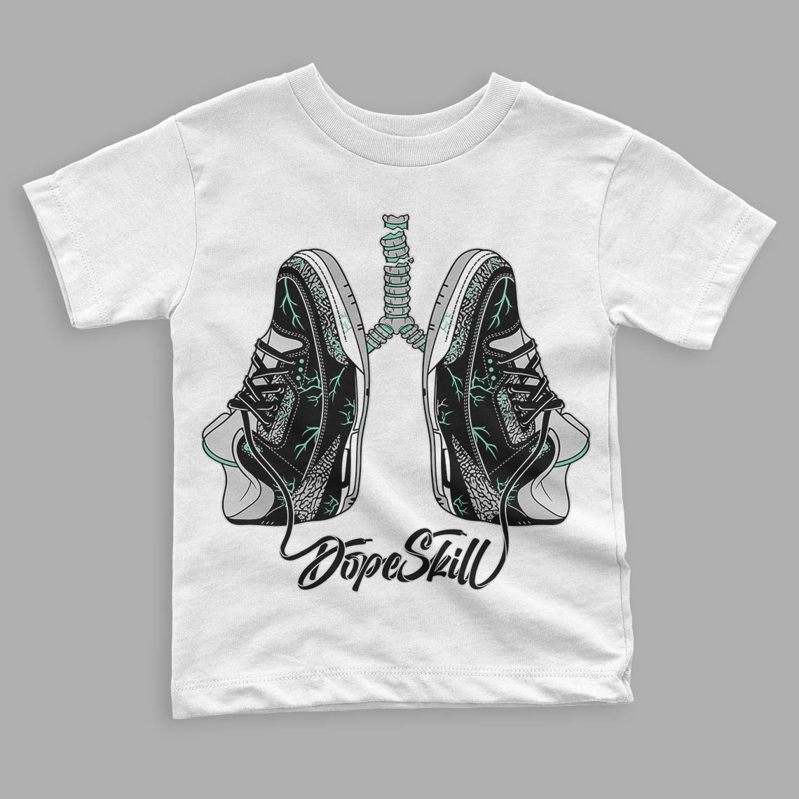 Green Glow 3s superstreetwear Toddler Kids T-shirt Breathe Graphic