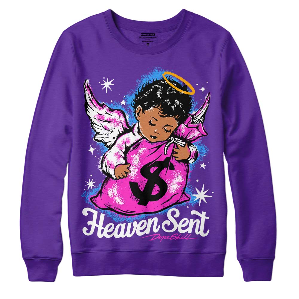 Court Purple 13s superstreetwear Purple Sweatshirt Heaven Sent Graphic