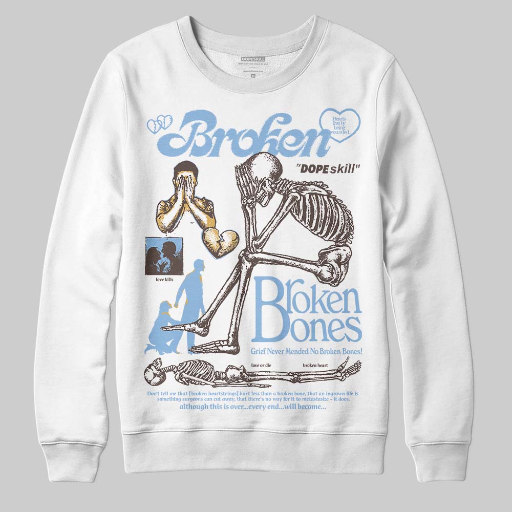 Handball Spezial Light Blue superstreetwear Sweatshirt Broken Bones Graphic