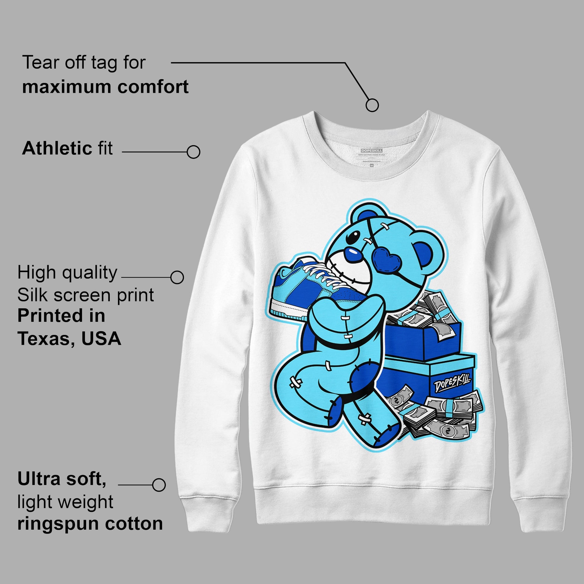 SB Dunk Argon superstreetwear Sweatshirt Bear Steals Sneaker Graphic