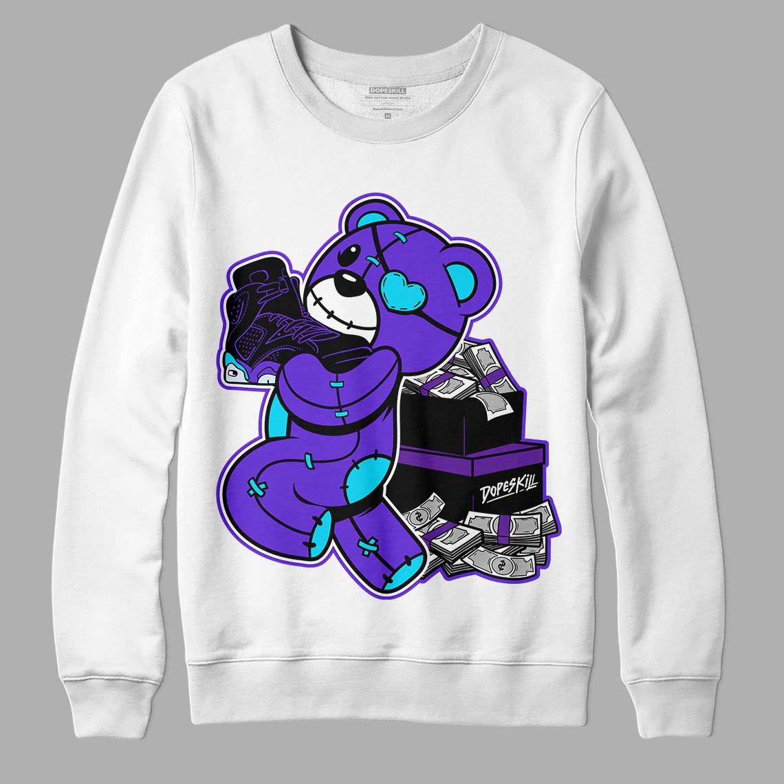 Aqua 6s superstreetwear Sweatshirt Bear Steals Sneaker Graphic