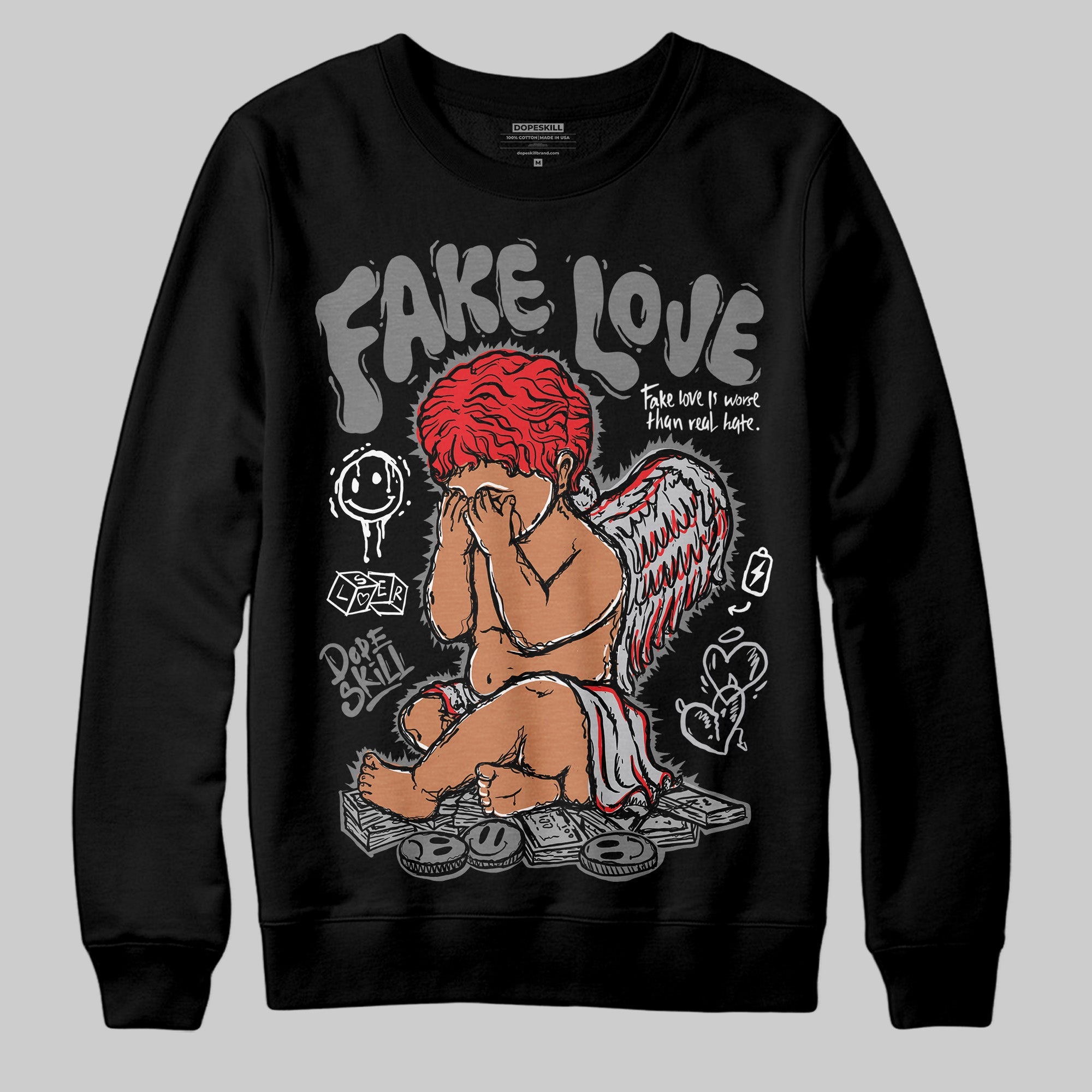 Grey Collection superstreetwear Sweatshirt False Love Graphic