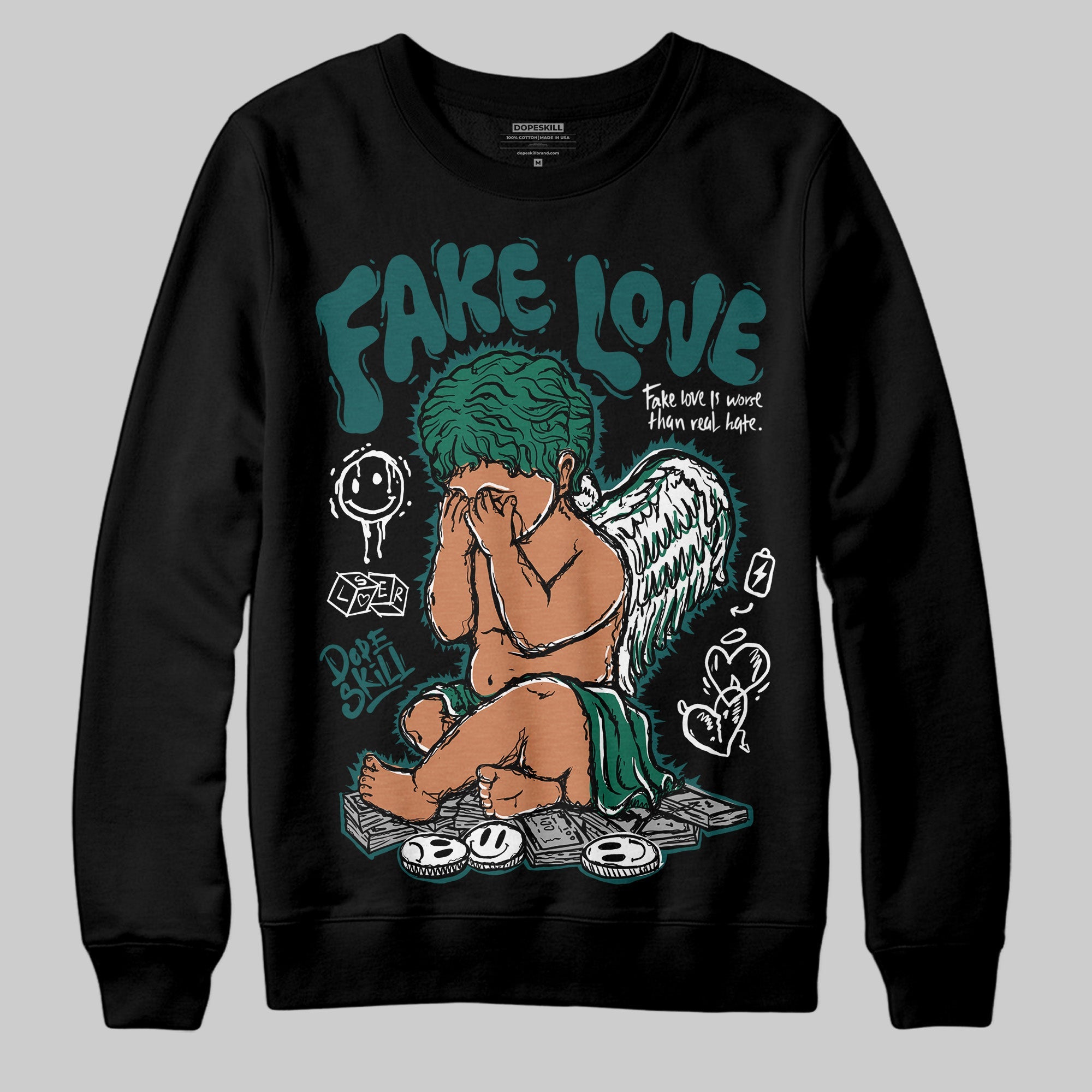 Gel 1130 White Dark Neptune superstreetwear Sweatshirt False Love Graphic