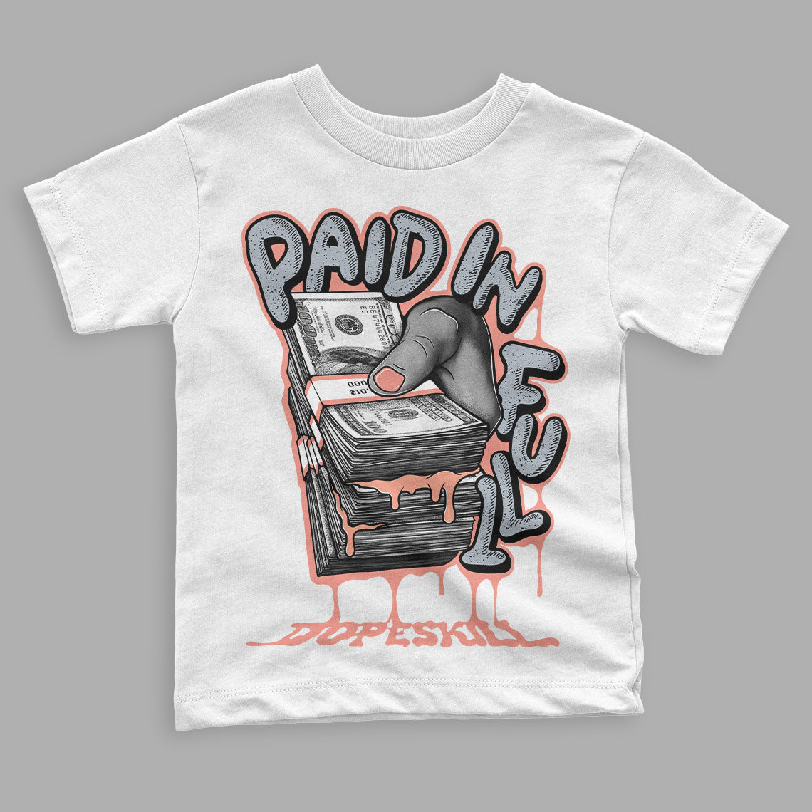 Crimson Bliss 5s superstreetwear Toddler Kids T-shirt Paid In Full Graphic