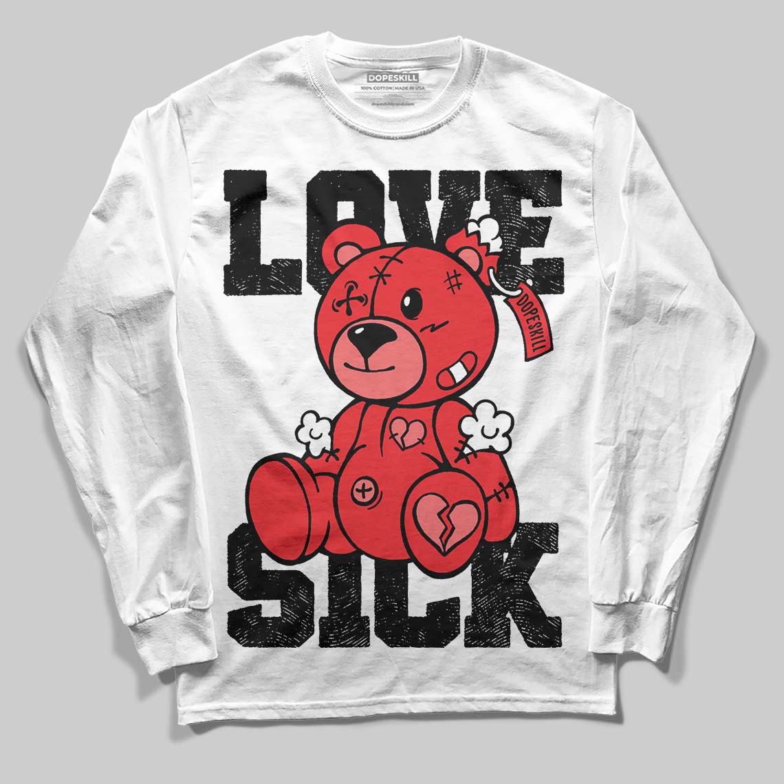 Red Collection superstreetwear Long Sleeve T-Shirt Love Sick Graphic