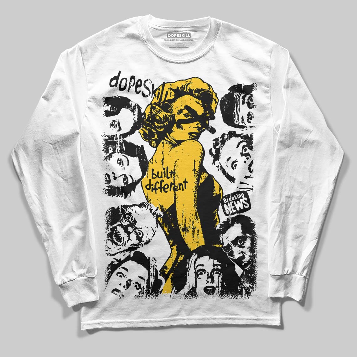 Yellow Collection superstreetwear Long Sleeve T-Shirt Built Different Graphic