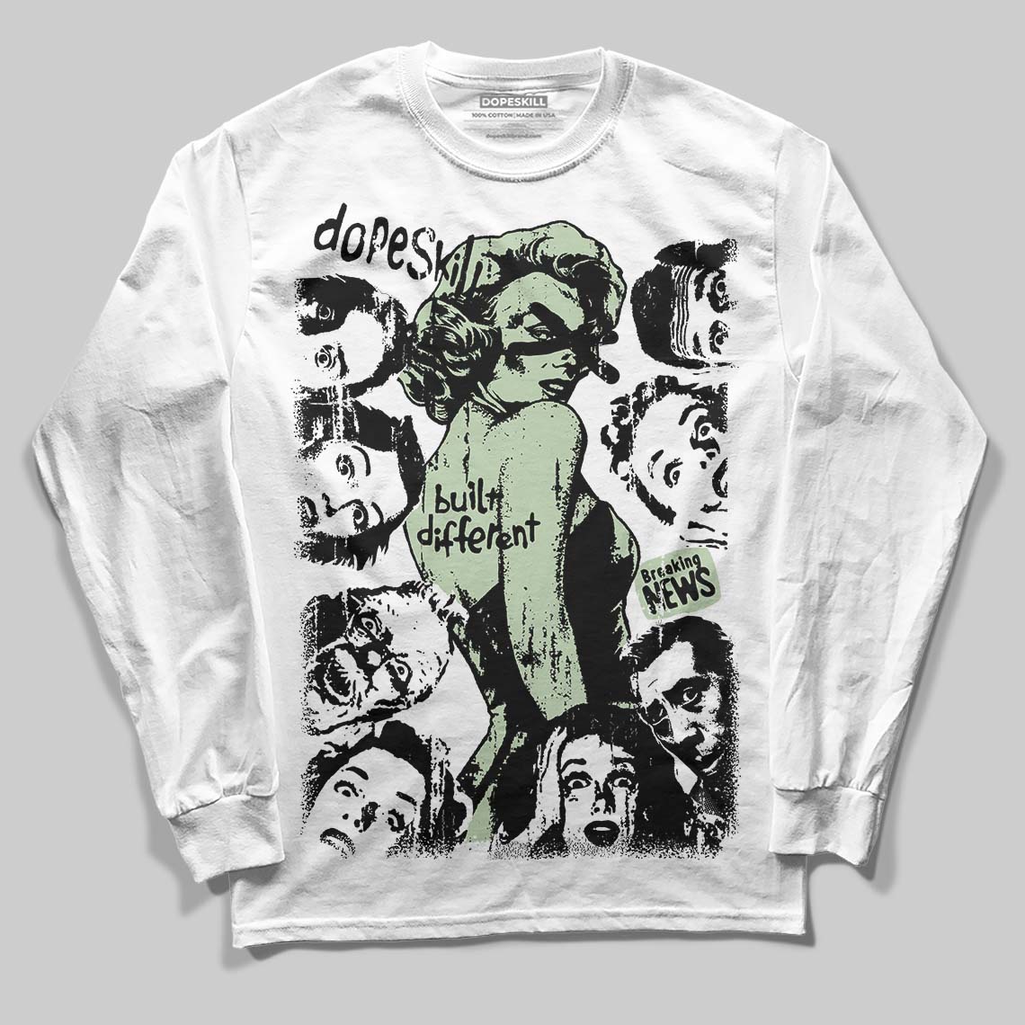Seafoam 4s 2025 superstreetwear Long Sleeve T-Shirt Built Different Graphic