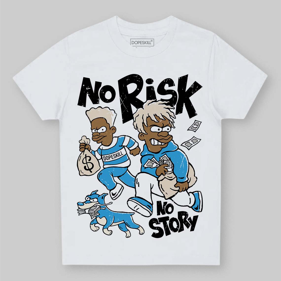 UNC Reimagined 1s superstreetwear Toddler Kids T-shirt No Risk No Story Graphic