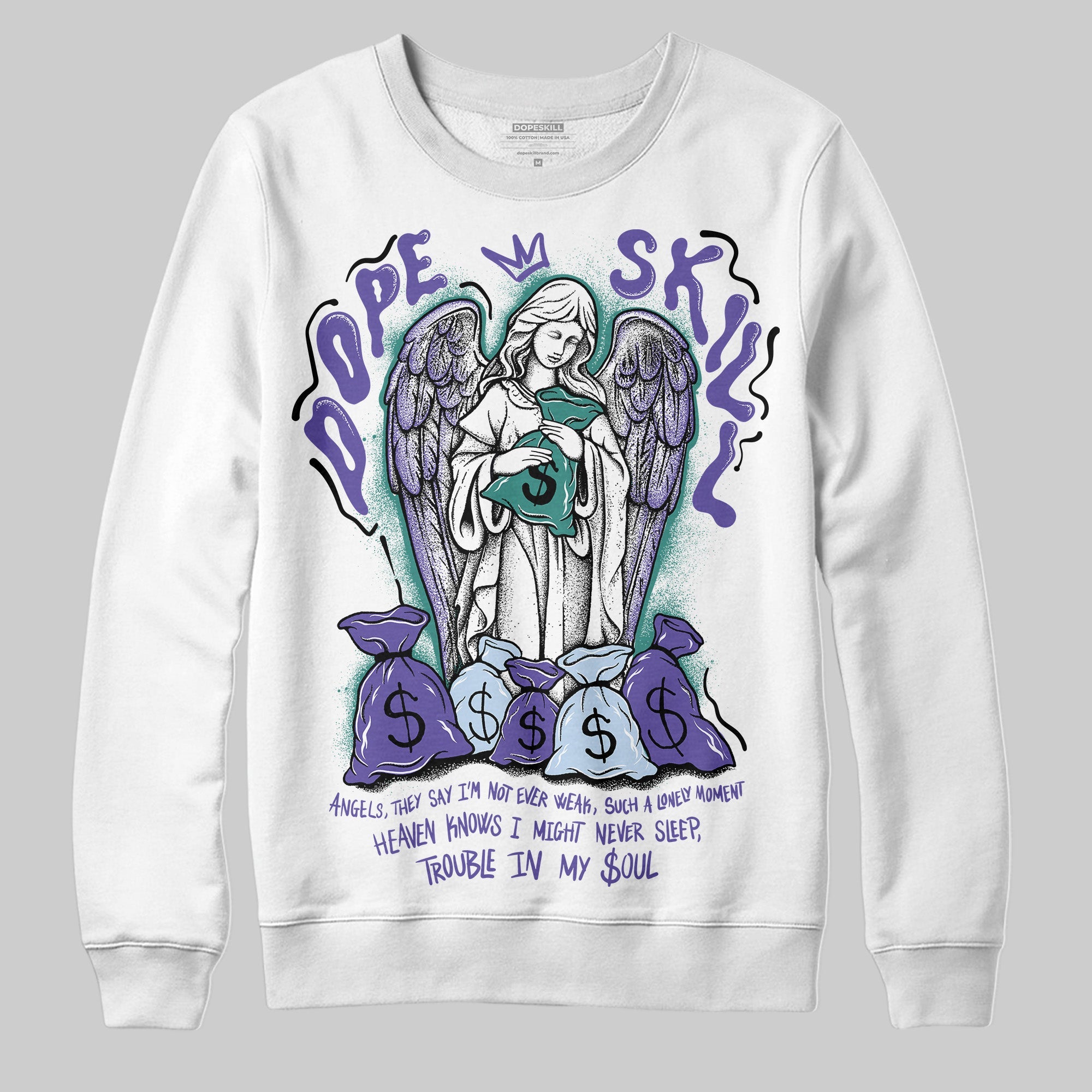 Grape 5s superstreetwear Sweatshirt Angels Graphic