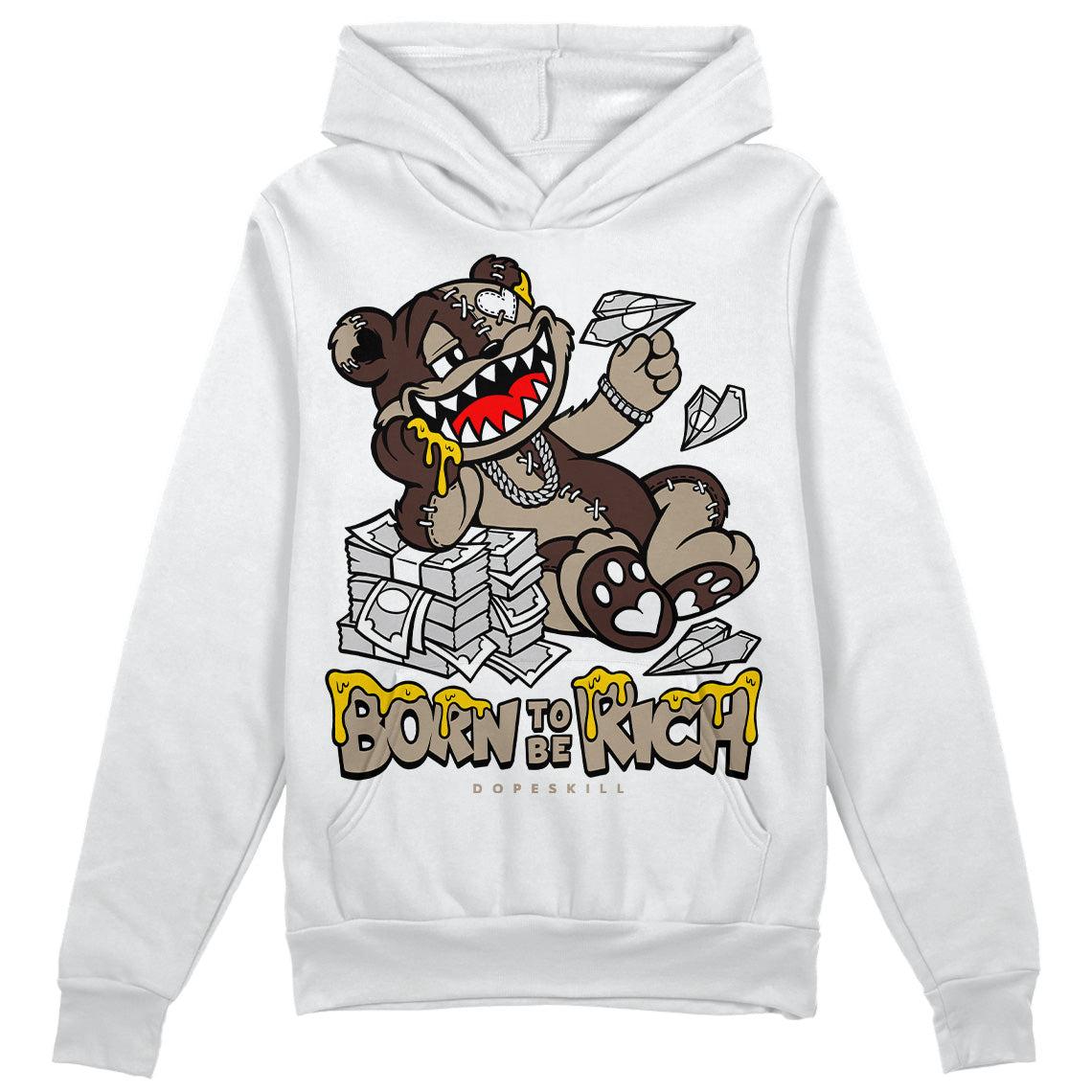 Latte 1s superstreetwear Hoodie Sweatshirt Born To Be Rich Graphic