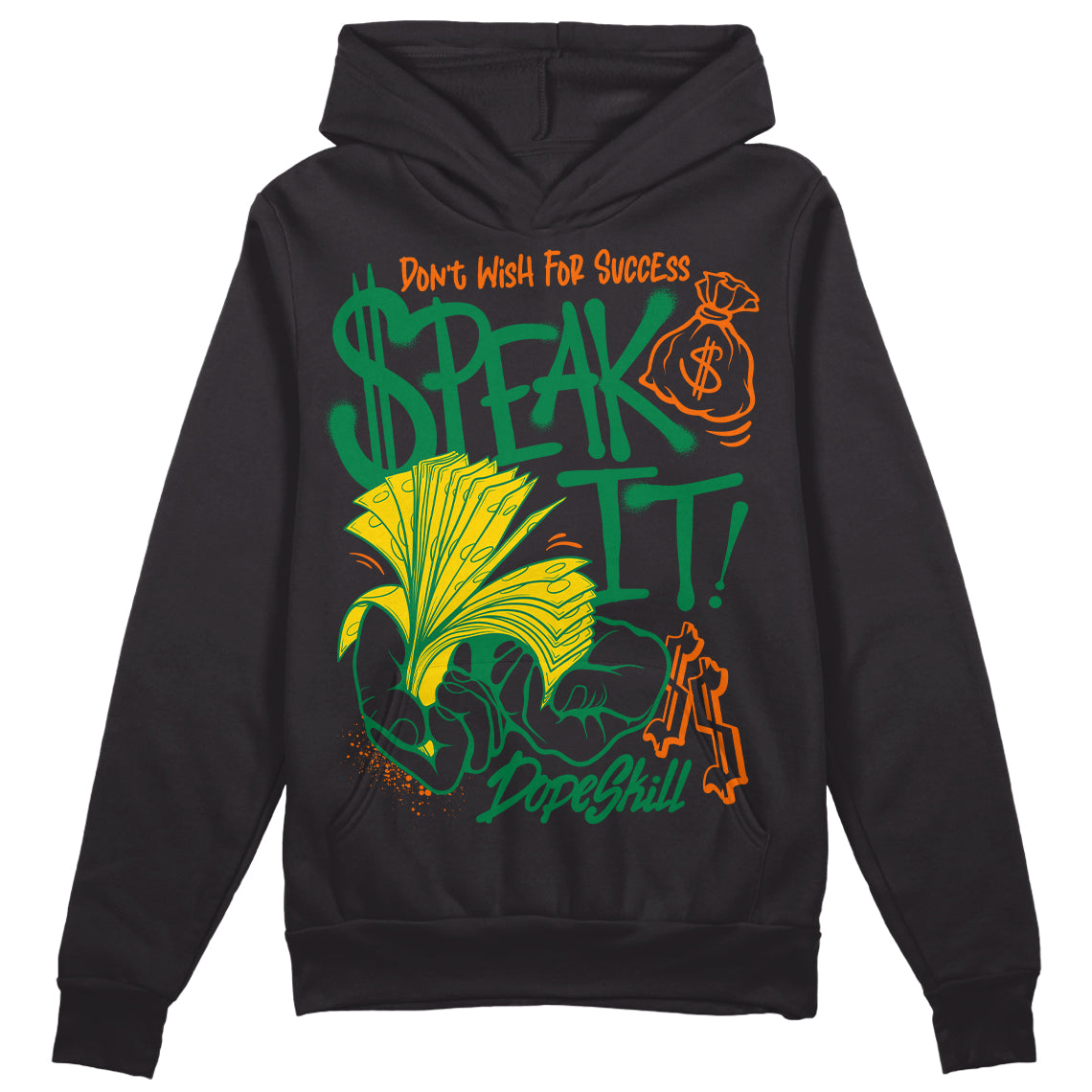 Green Collection superstreetwear Hoodie Sweatshirt Speak It Graphic