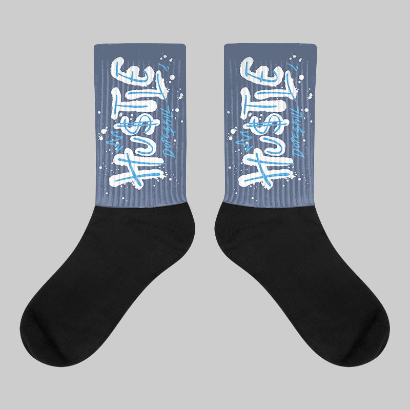 Diffused Blue 11s superstreetwear Sublimated Socks Hustle Graphic